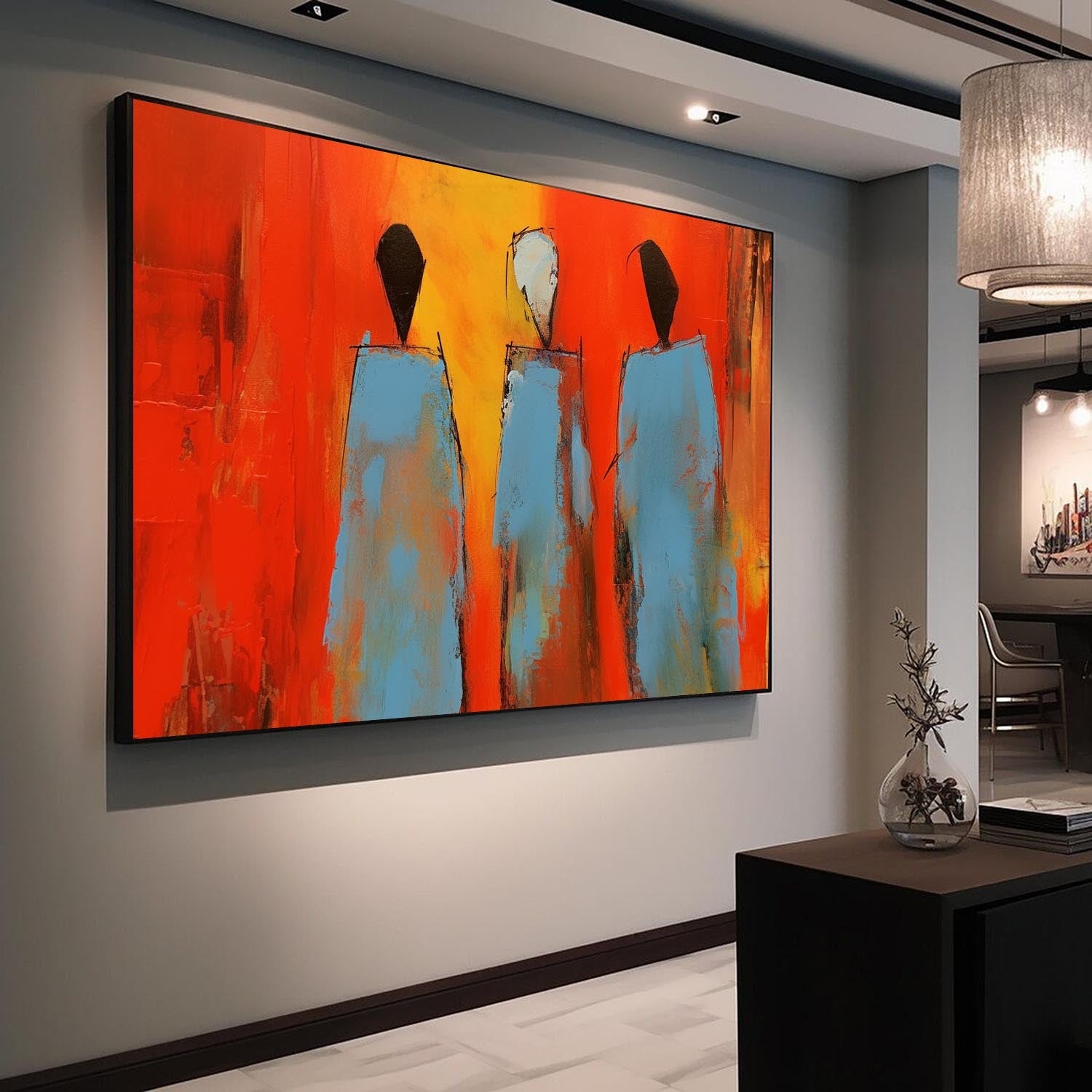 Wall Art Impasto People Modern Abstract Pop