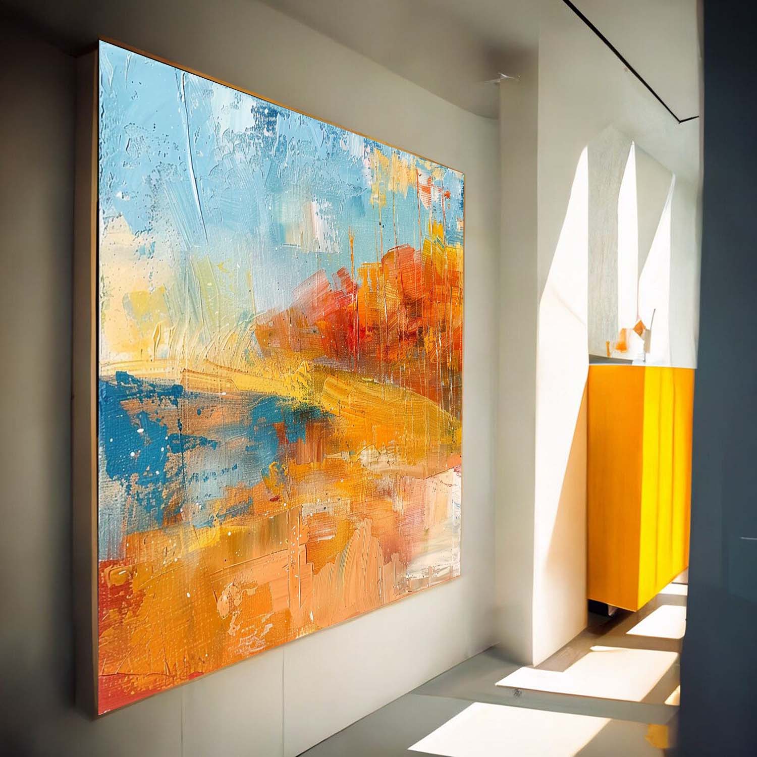 Wall Art Abstract Pastoral Style Autumn Field Decor