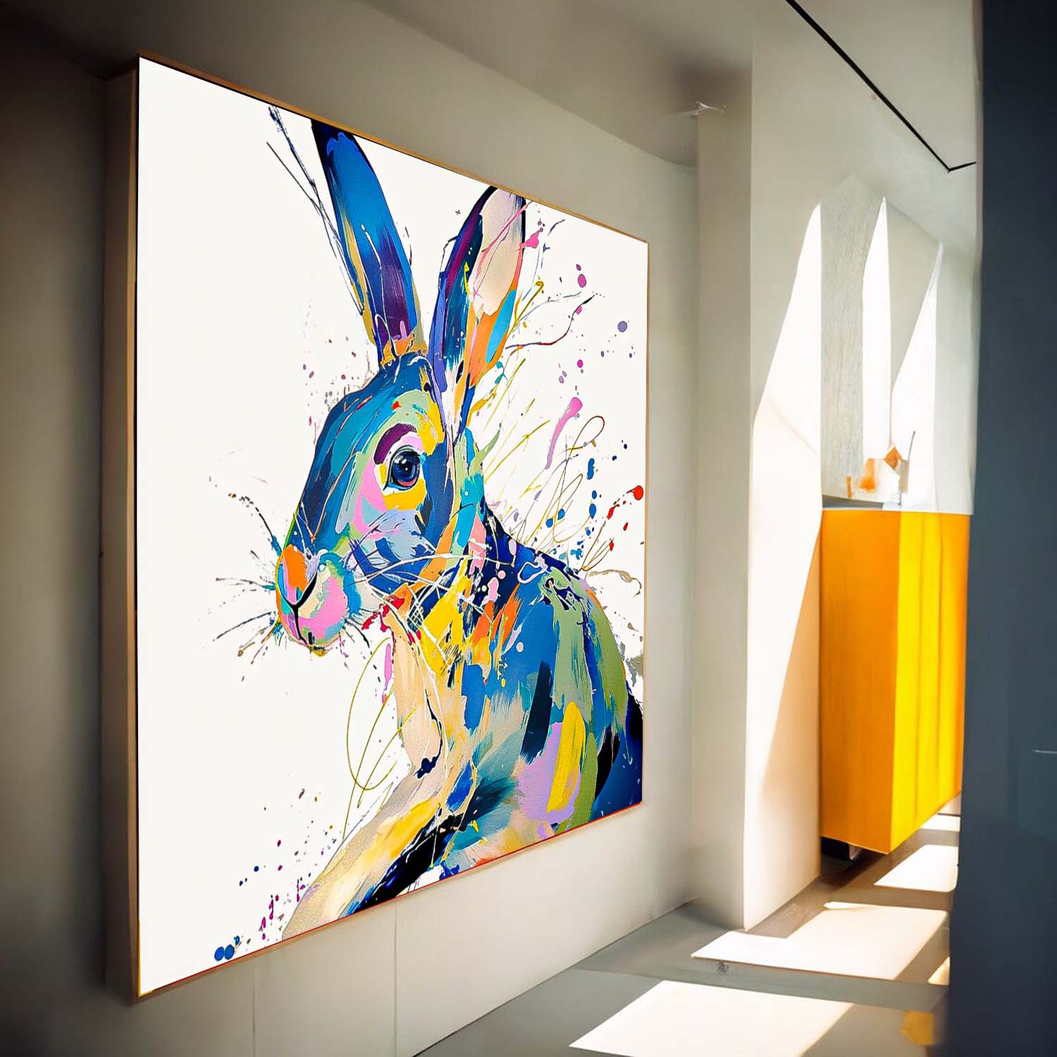 Wall Art Animal Vibrant Playful Cute