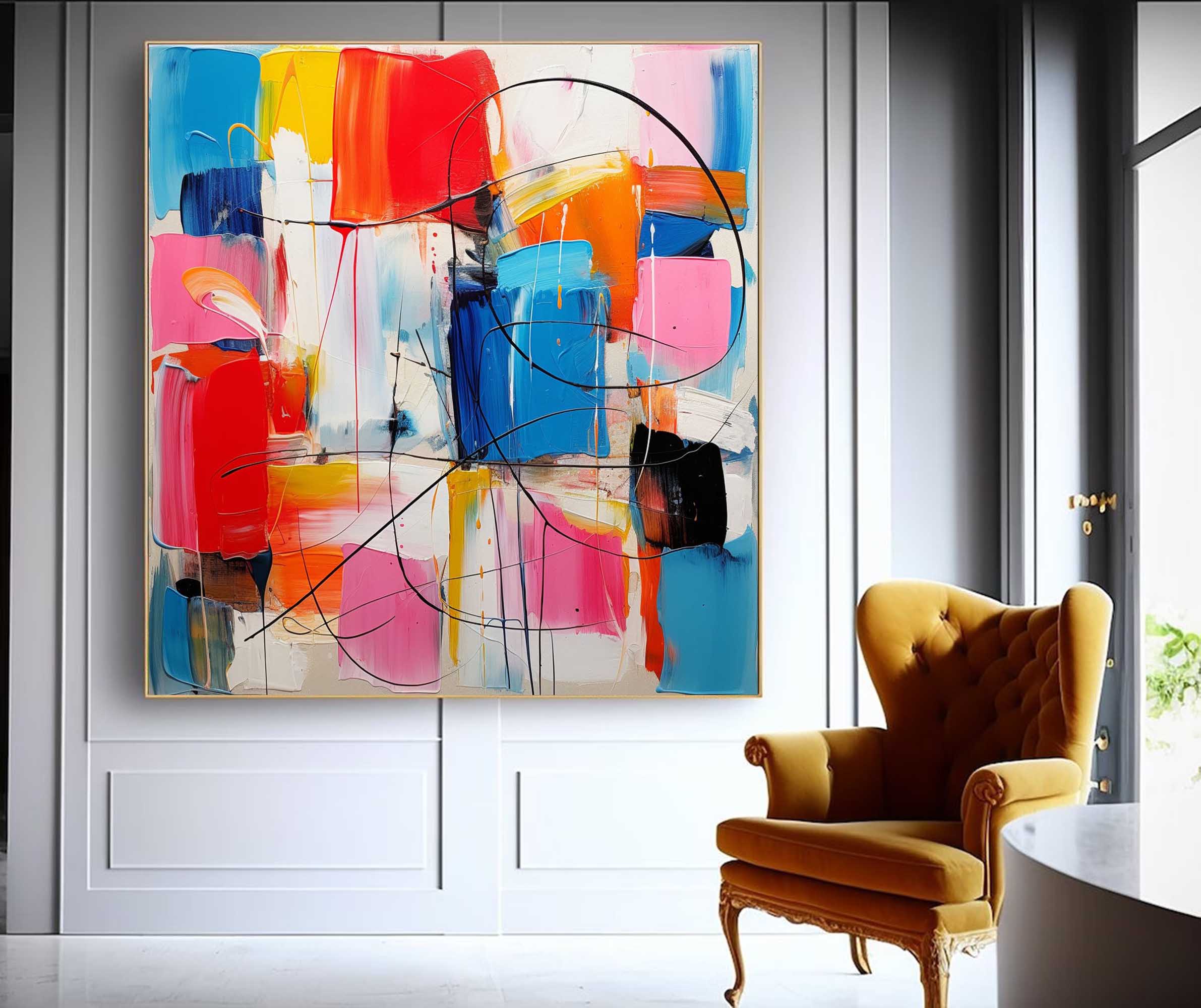 Abstract Canvas Art AB222 - Neutralighting