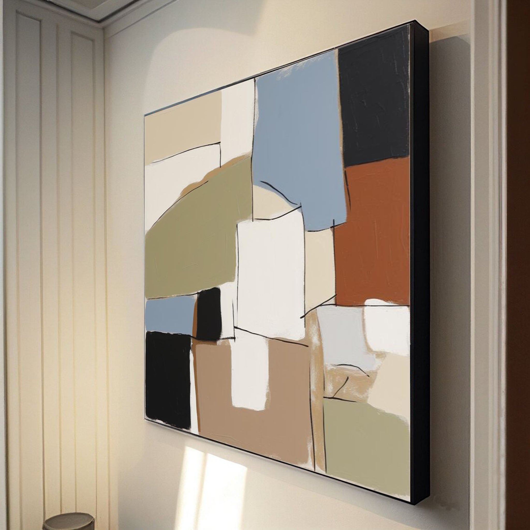 Wall Art Abstract Geometric Serene Painterly