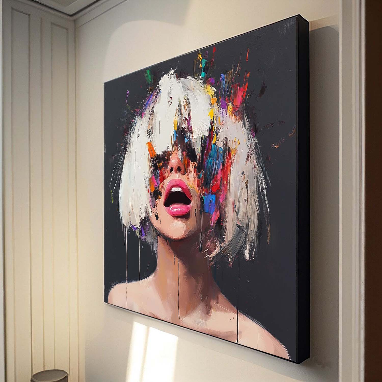 Wall Art People Contemporary Abstract Rainbow