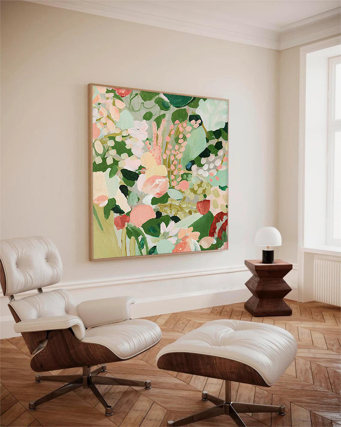 Wall Art Soft Pastel Floral Garden Bouquet Botanical