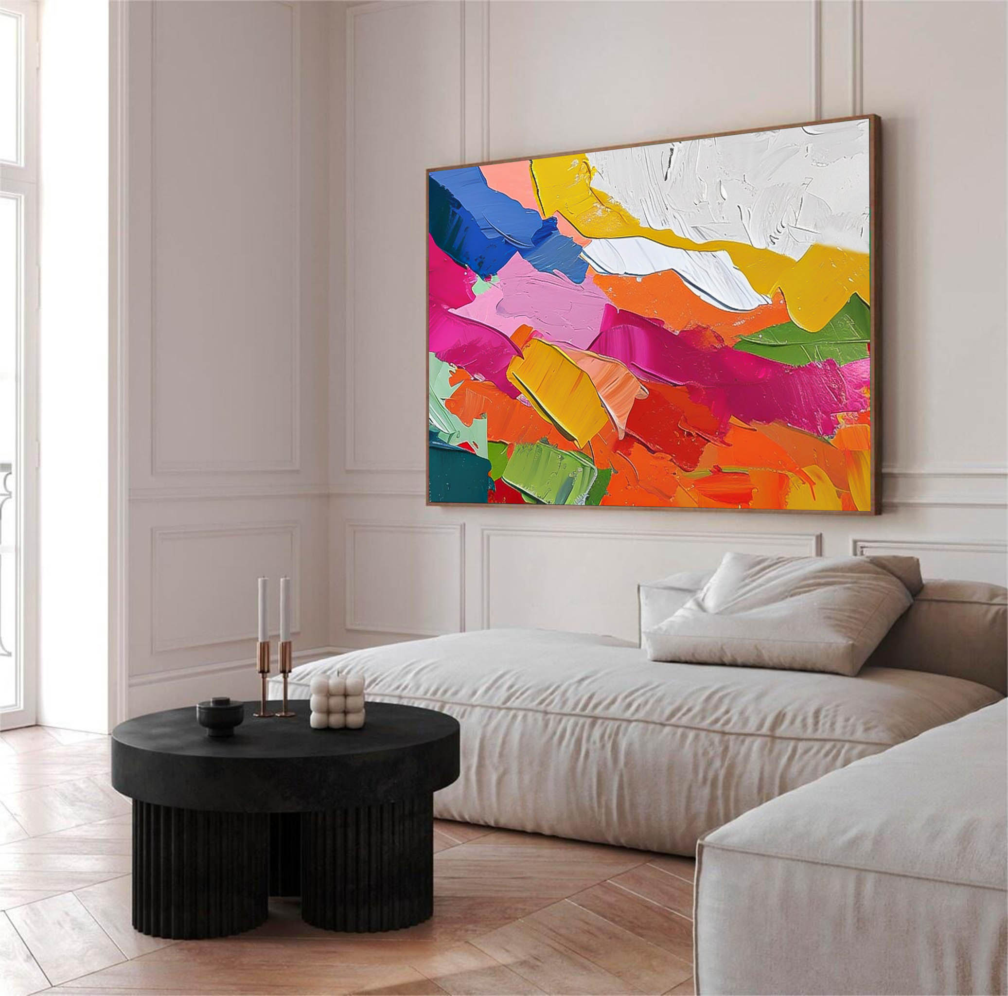 Wall Art Impasto Abstract Lively Dynamic