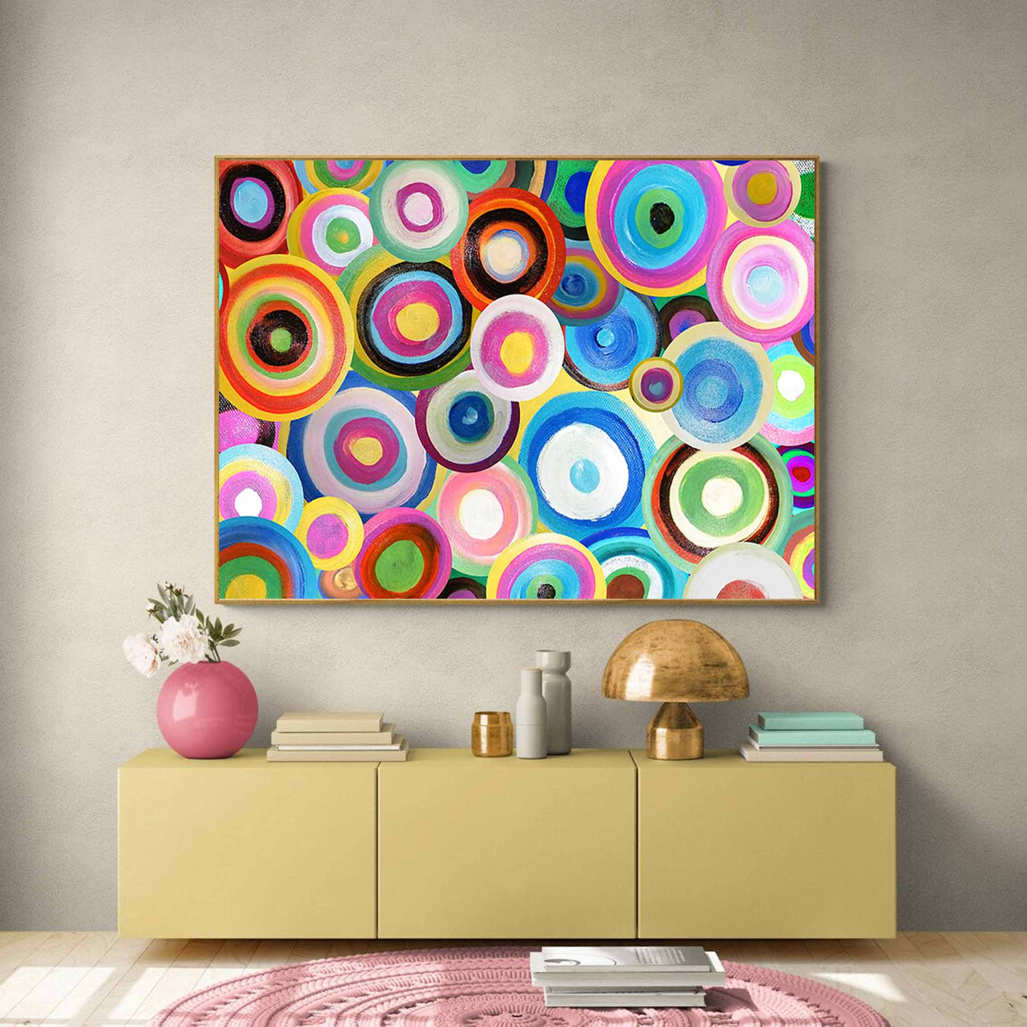 Wall Art Painterly Abstract Energetic Playful
