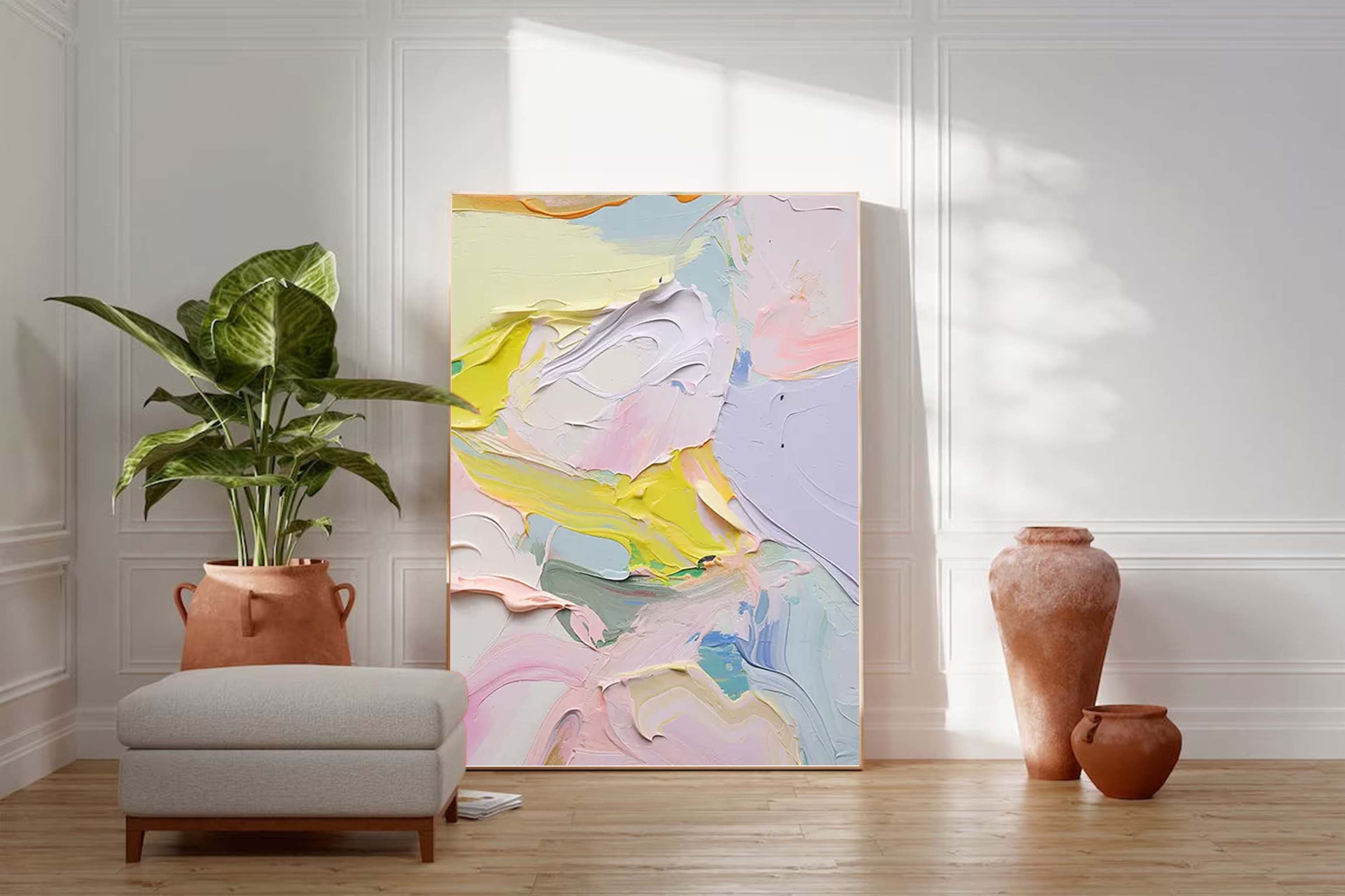Abstract Canvas Art AB309 - Neutralighting