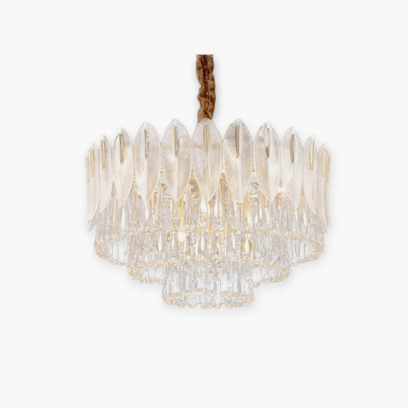 Arisha Luxury Feather Crystal Chandelier, Living Room - Neutralighting