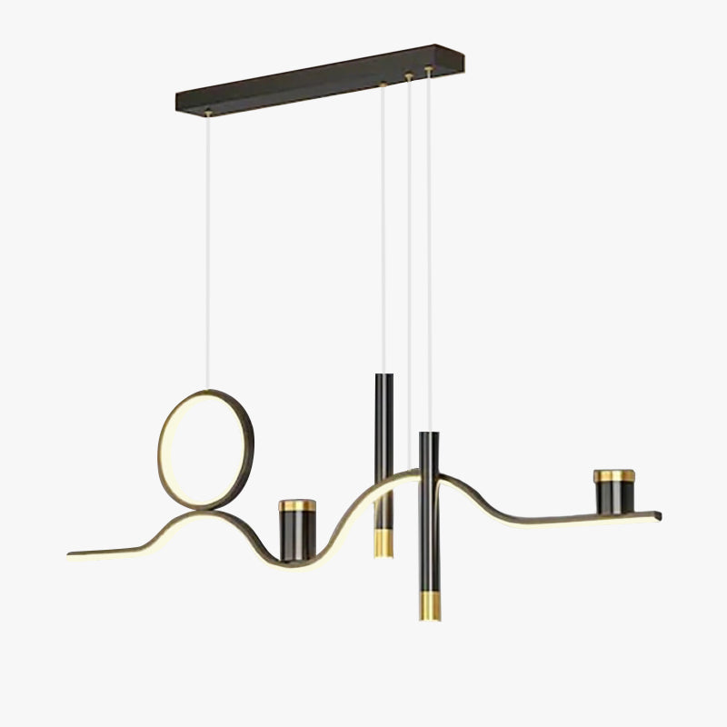 Arisha Modern Metal Linear Starry Night Pendant Light, Black - Neutralighting