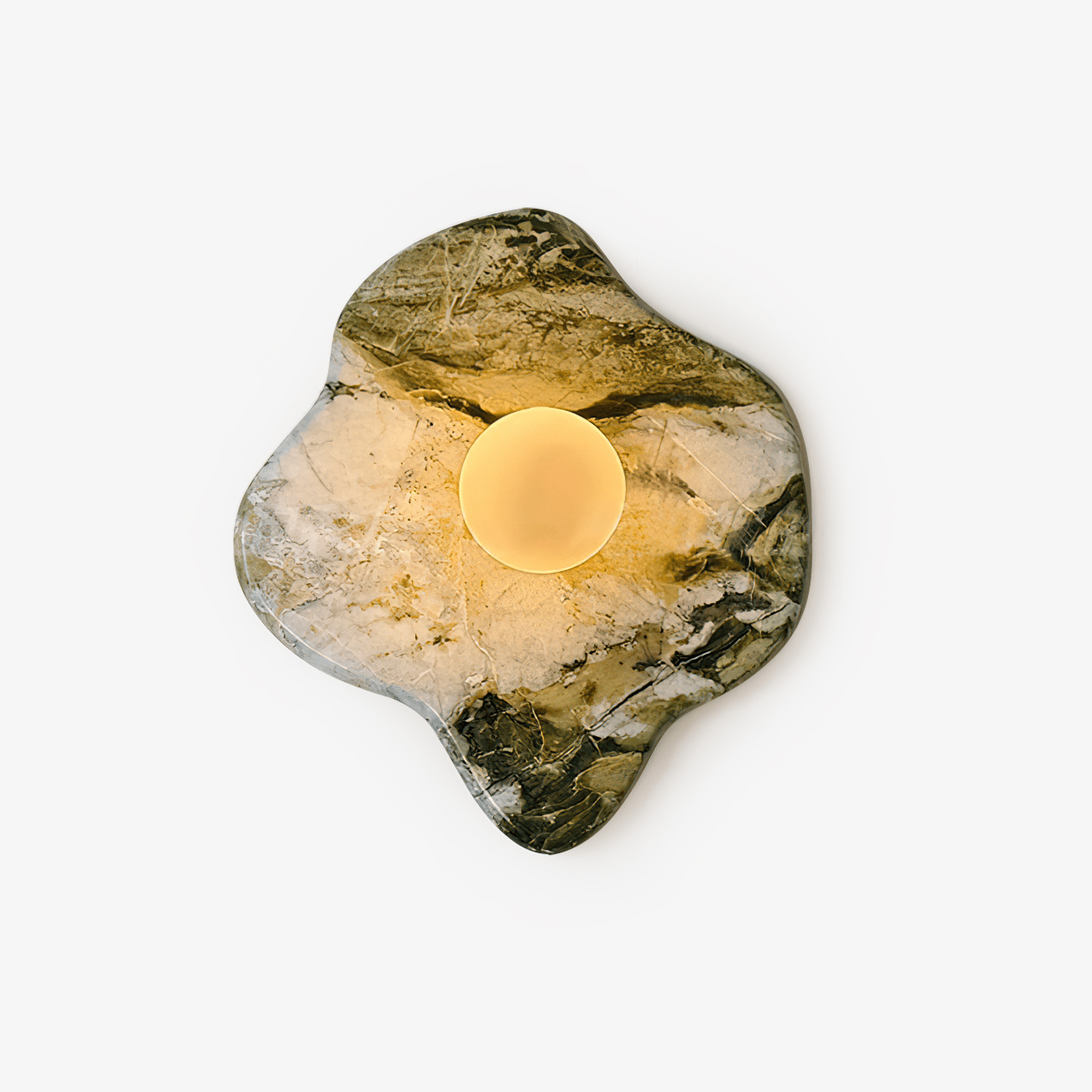 Fyln Green Marble Organic Wall Lamp