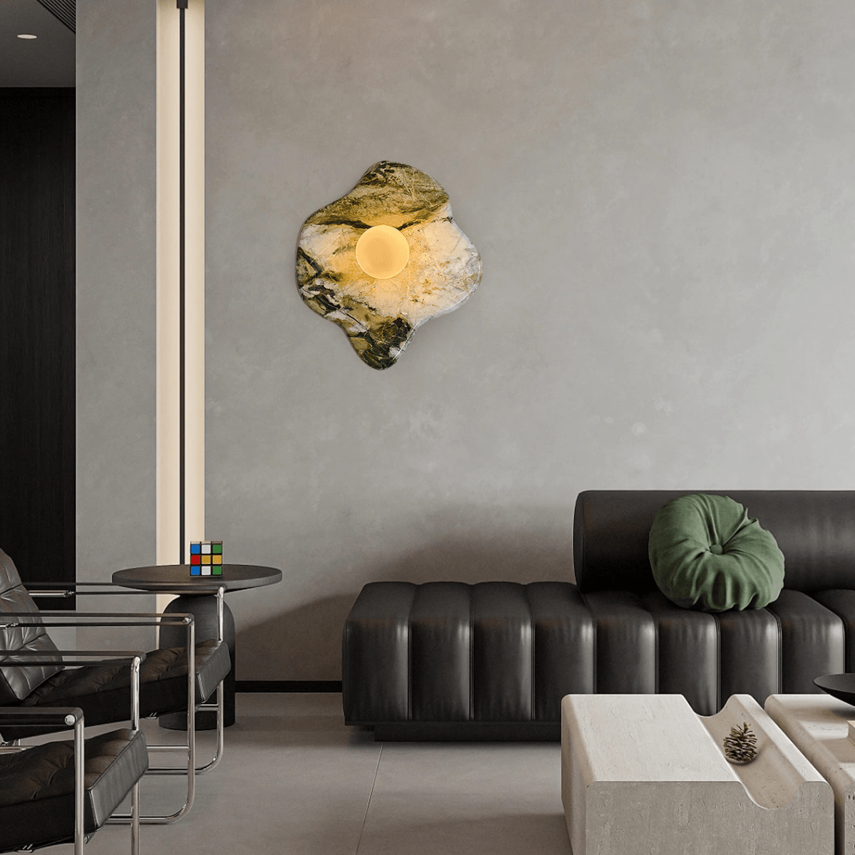 Fyln Green Marble Organic Wall Lamp - Neutralighting
