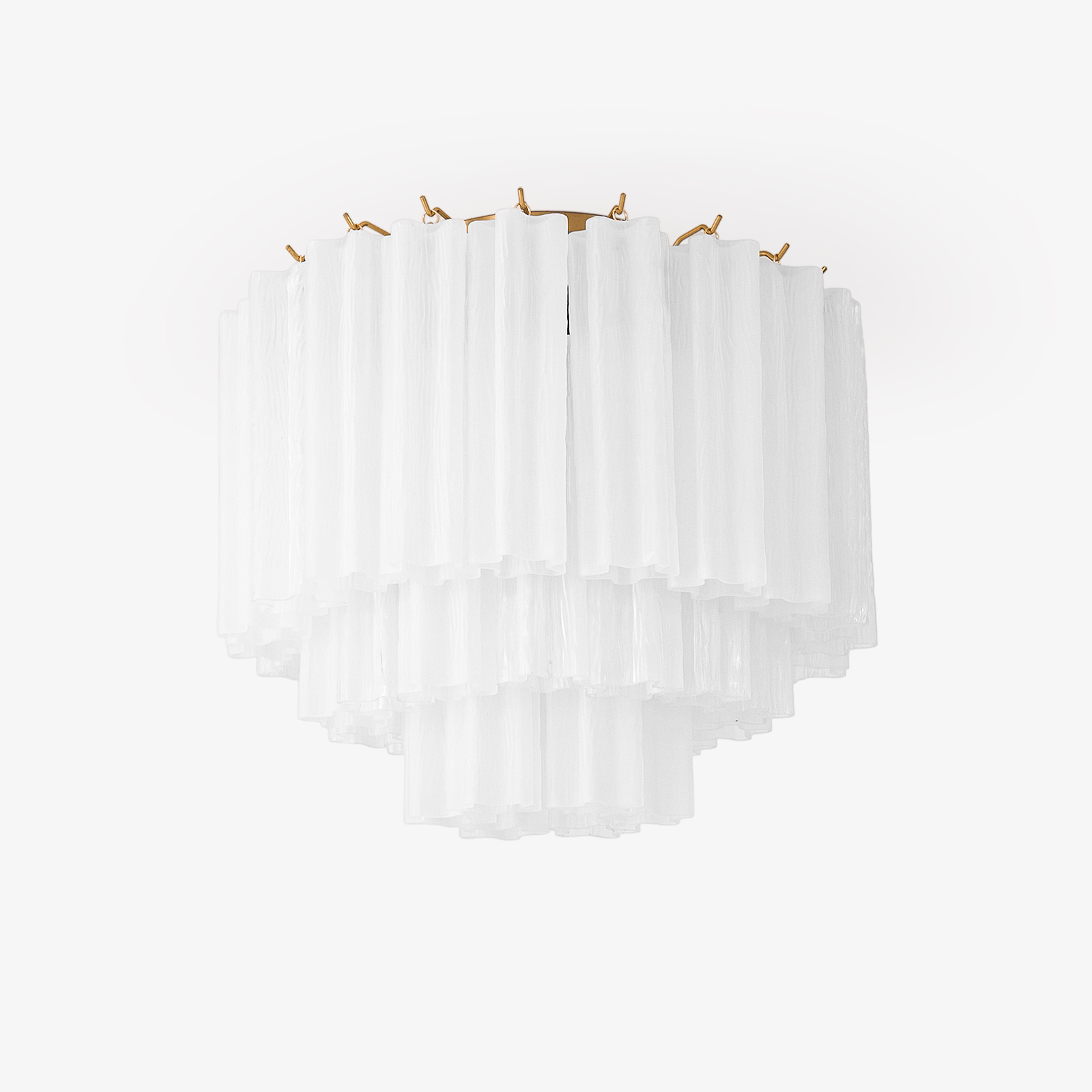 Aurora Ceiling Lamp White Murano Glass Layered Elegant Modern