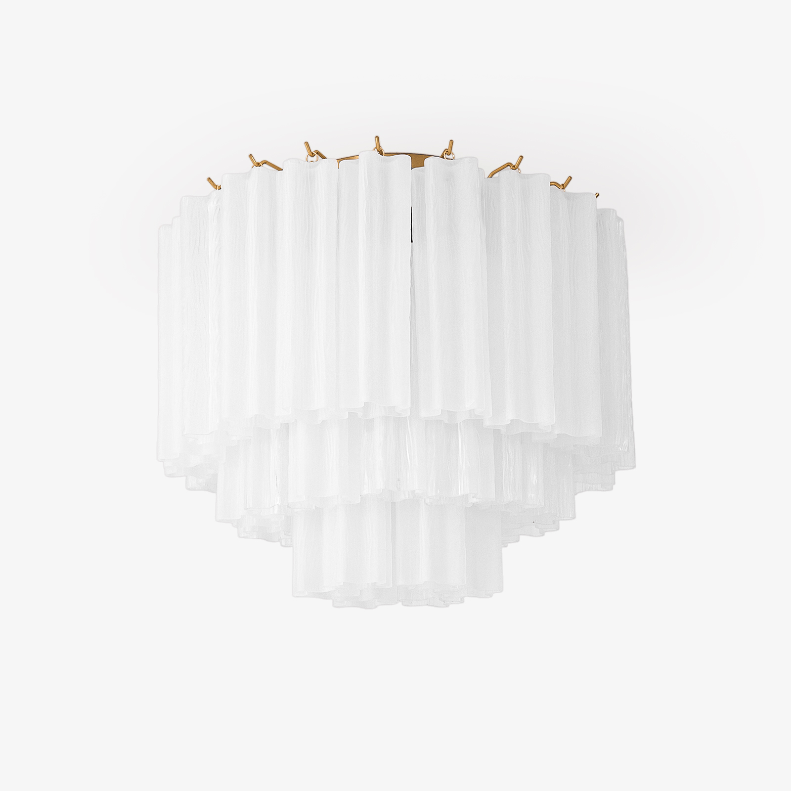 Aurora Ceiling Lamp White Murano Glass Layered Elegant Modern