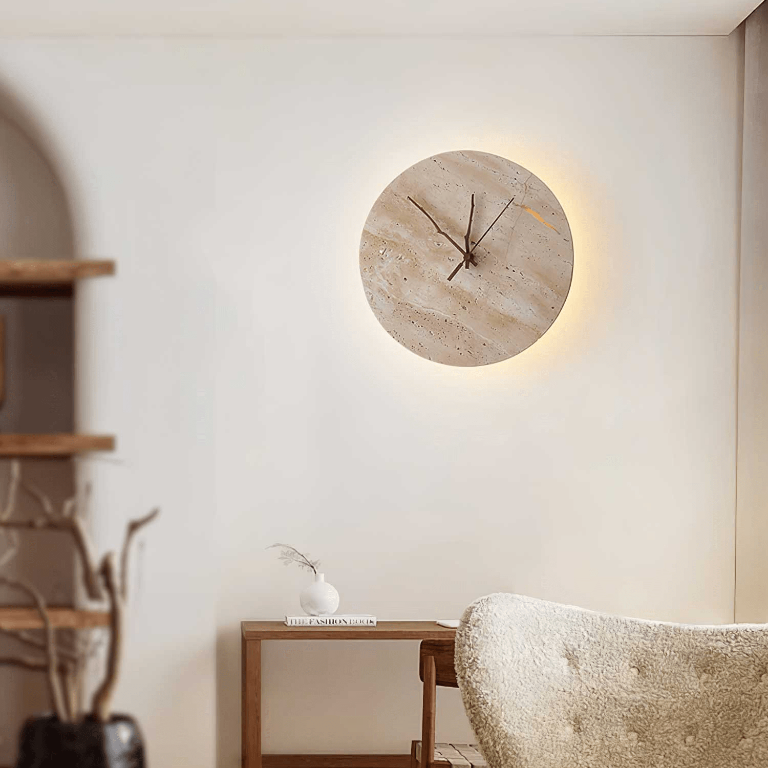 Volira Minimalist Travertine Wall Light - Letslighting