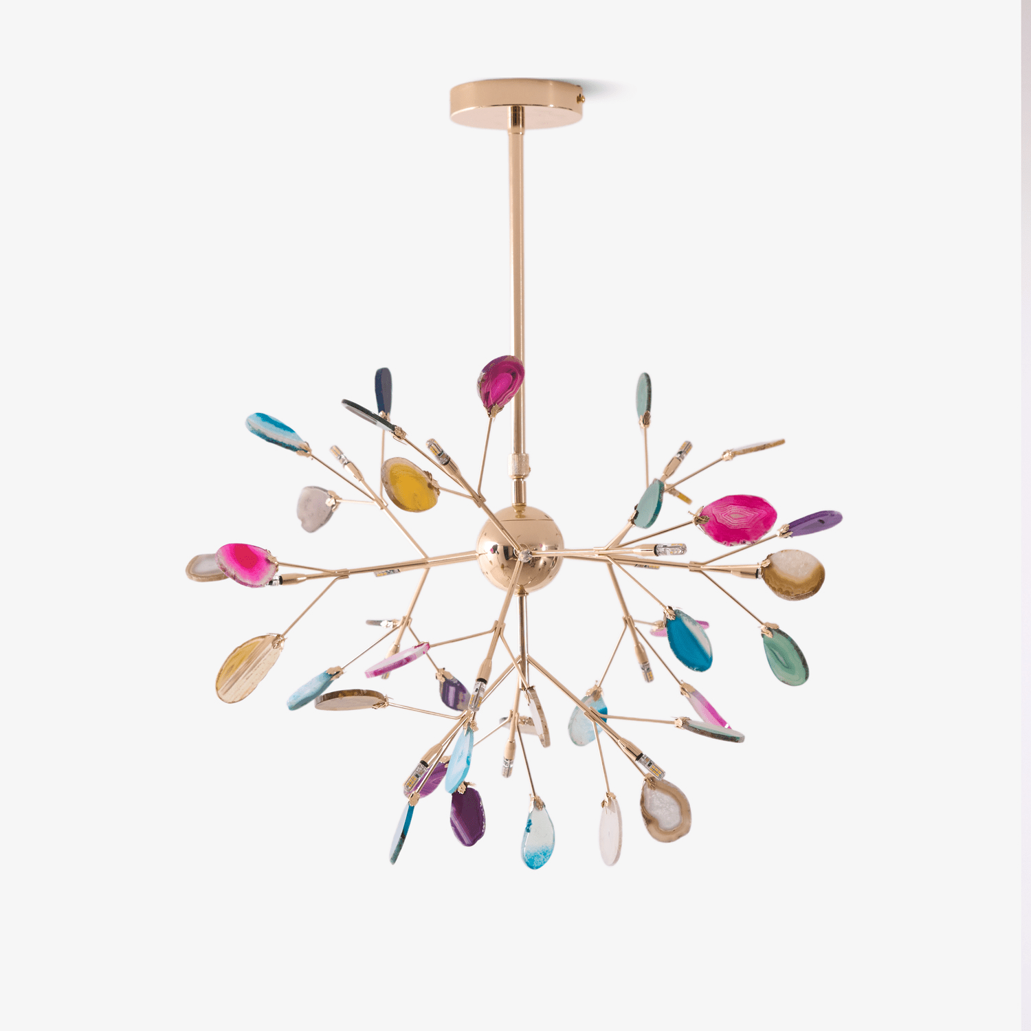 Agate Chandelier Colorful Branching - Neutralighting