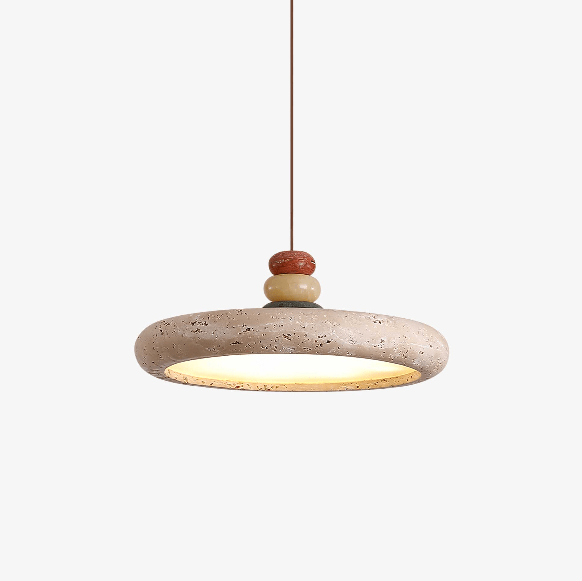 Cuvarora Disc Travertine Pendant Light - Neutralighting