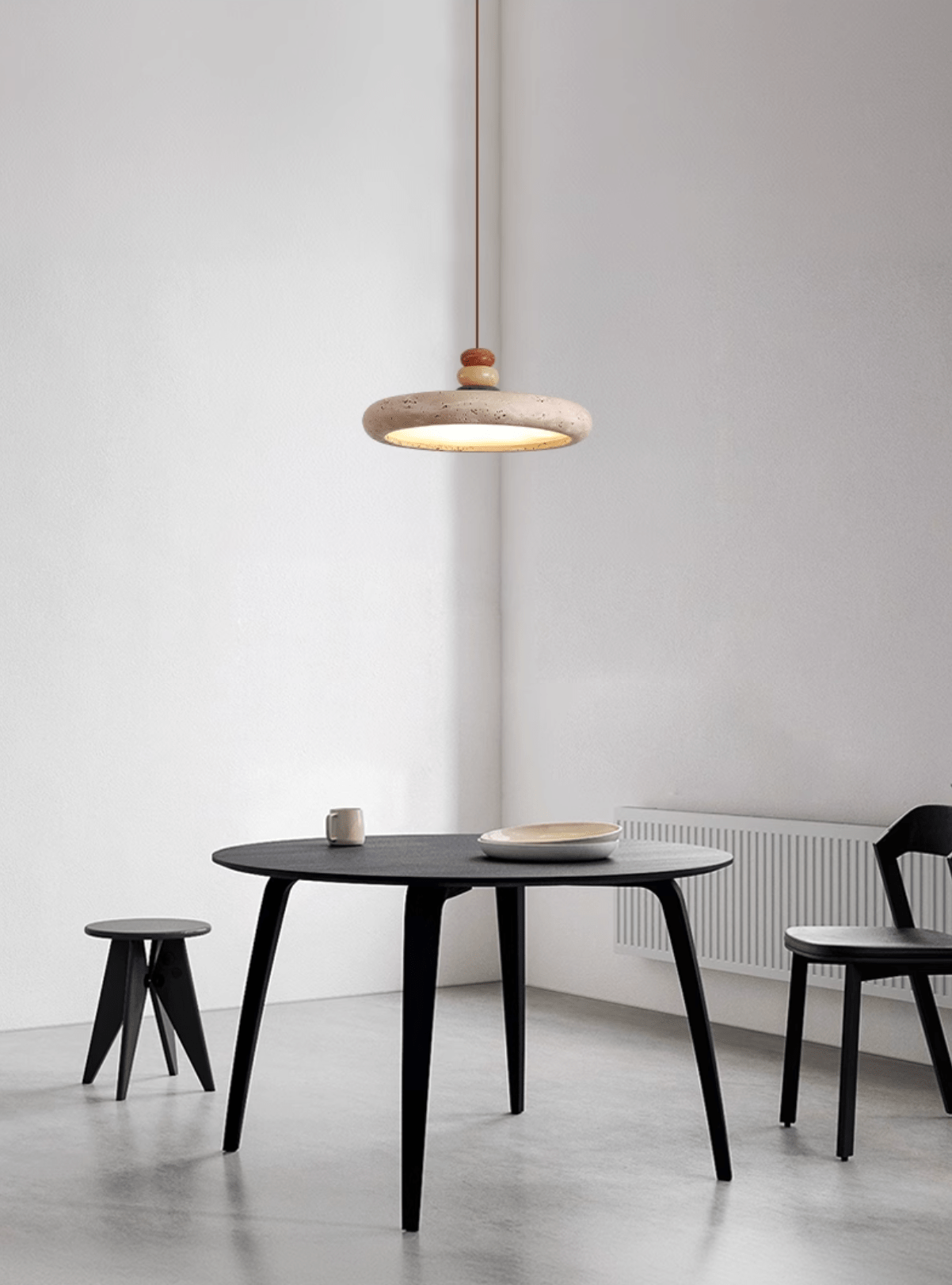 Cuvarora Disc Travertine Pendant Light - Neutralighting