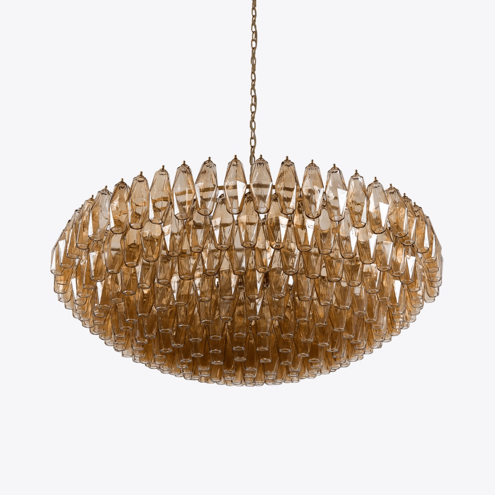 Aurora Chandelier Tiered Amber Glass Vintage - Neutralighting