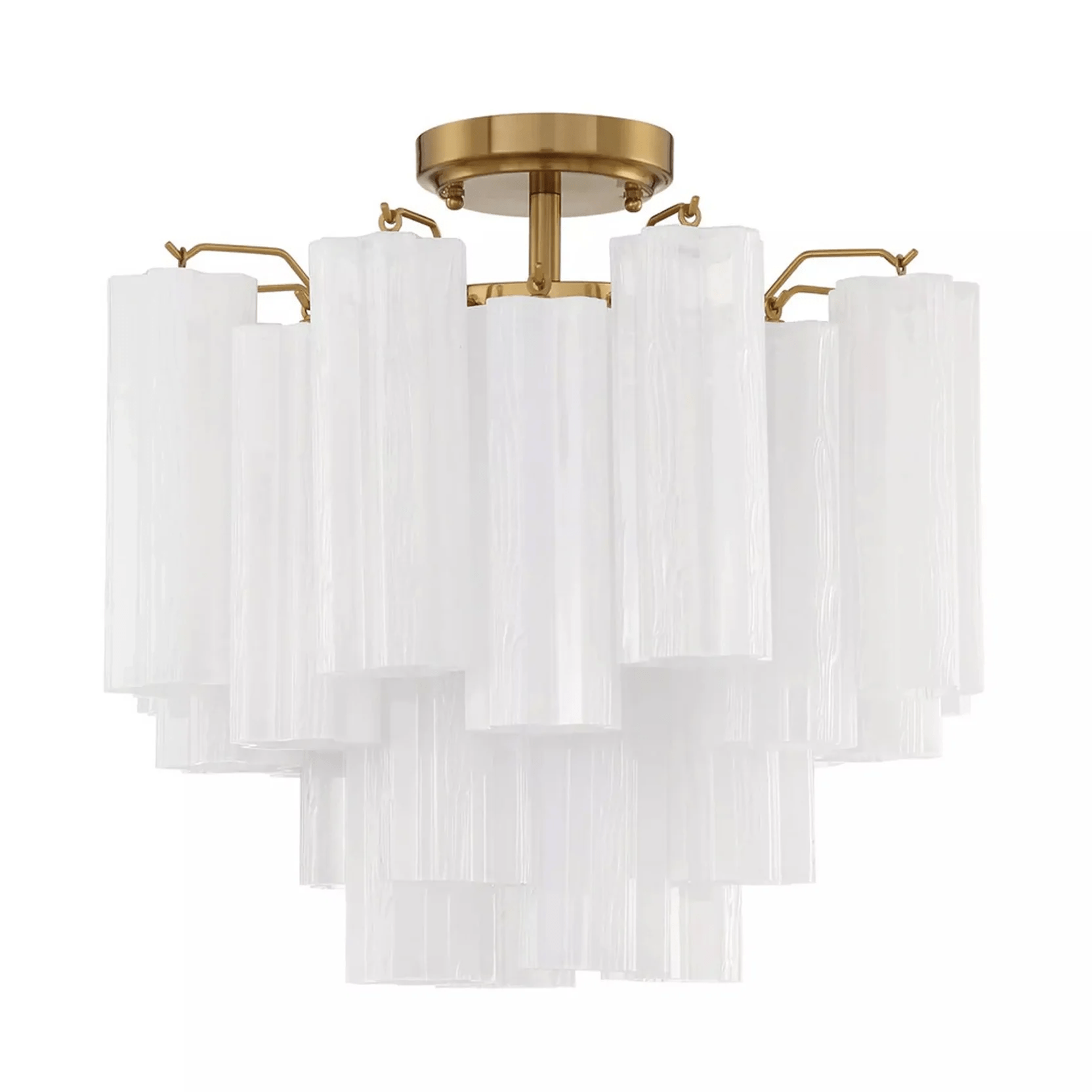 Aurora Ceiling Lamp Clear Murano Glass Tubular Handblown