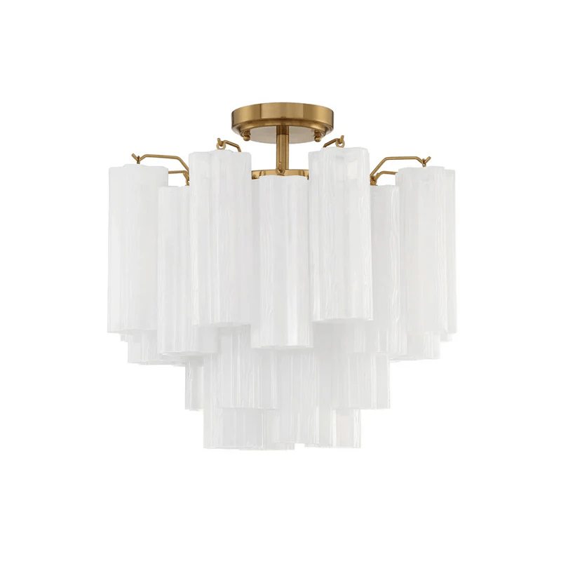 Aurora Ceiling Lamp Clear Murano Glass Tubular Handblown