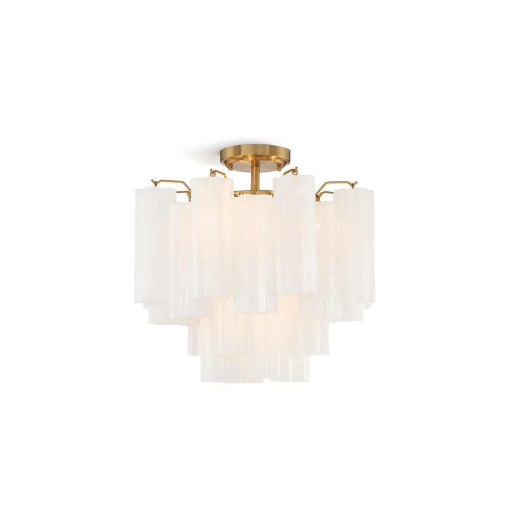 Aurora Ceiling Lamp Clear Murano Glass Tubular Handblown