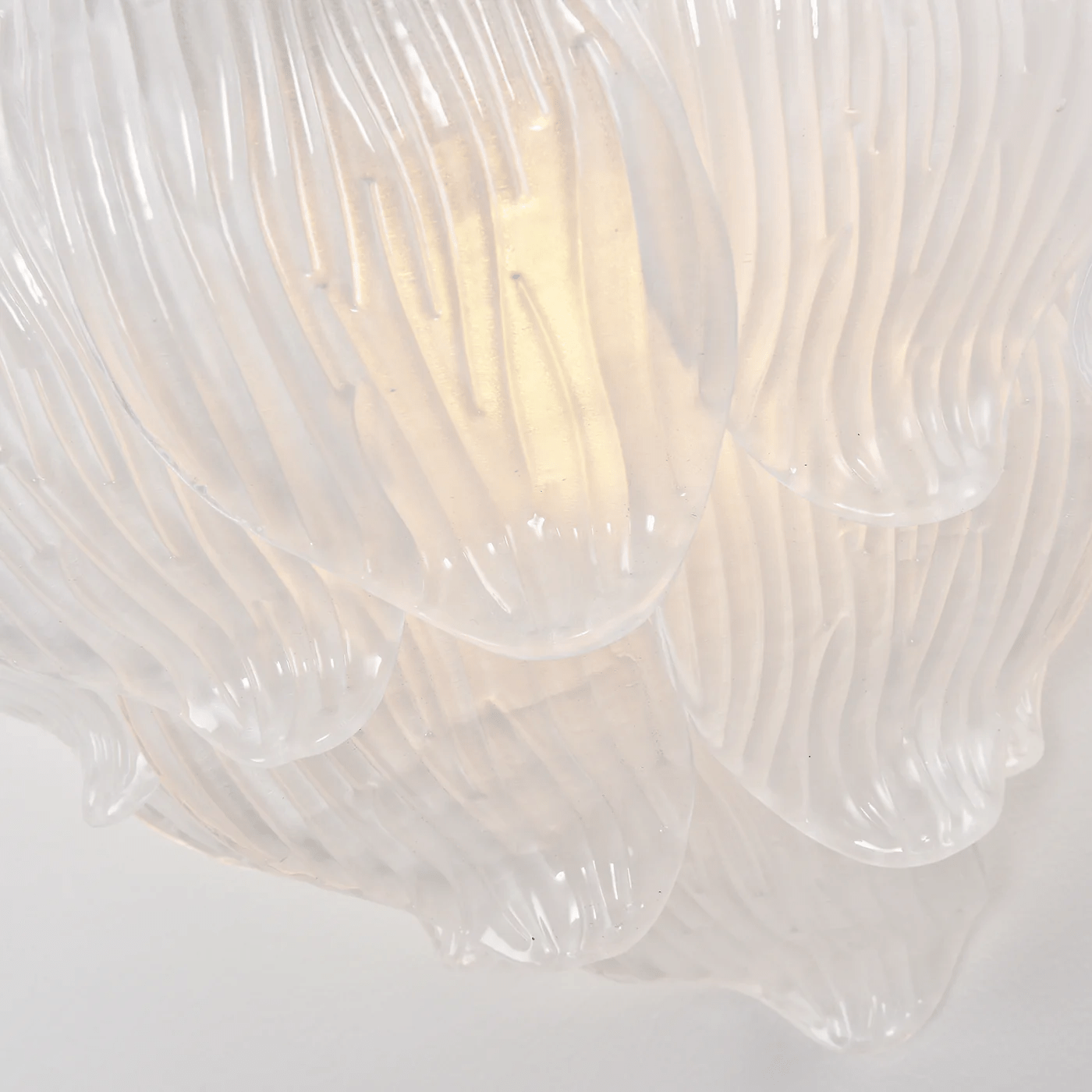 Aurora Wall Lamp Murano Glass Petal Frosted Cascading