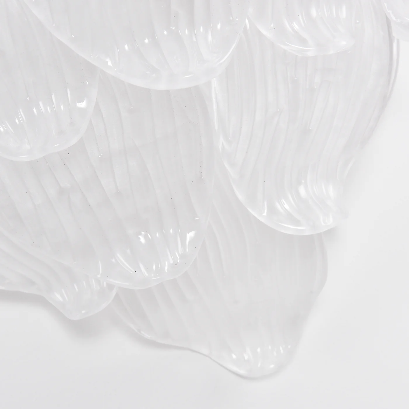 Aurora Wall Lamp Murano Glass Petal Frosted Cascading