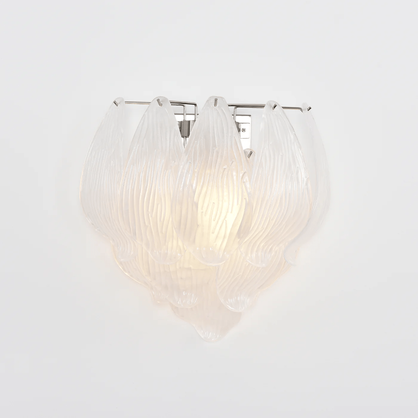 Aurora Wall Lamp Murano Glass Petal Frosted Cascading