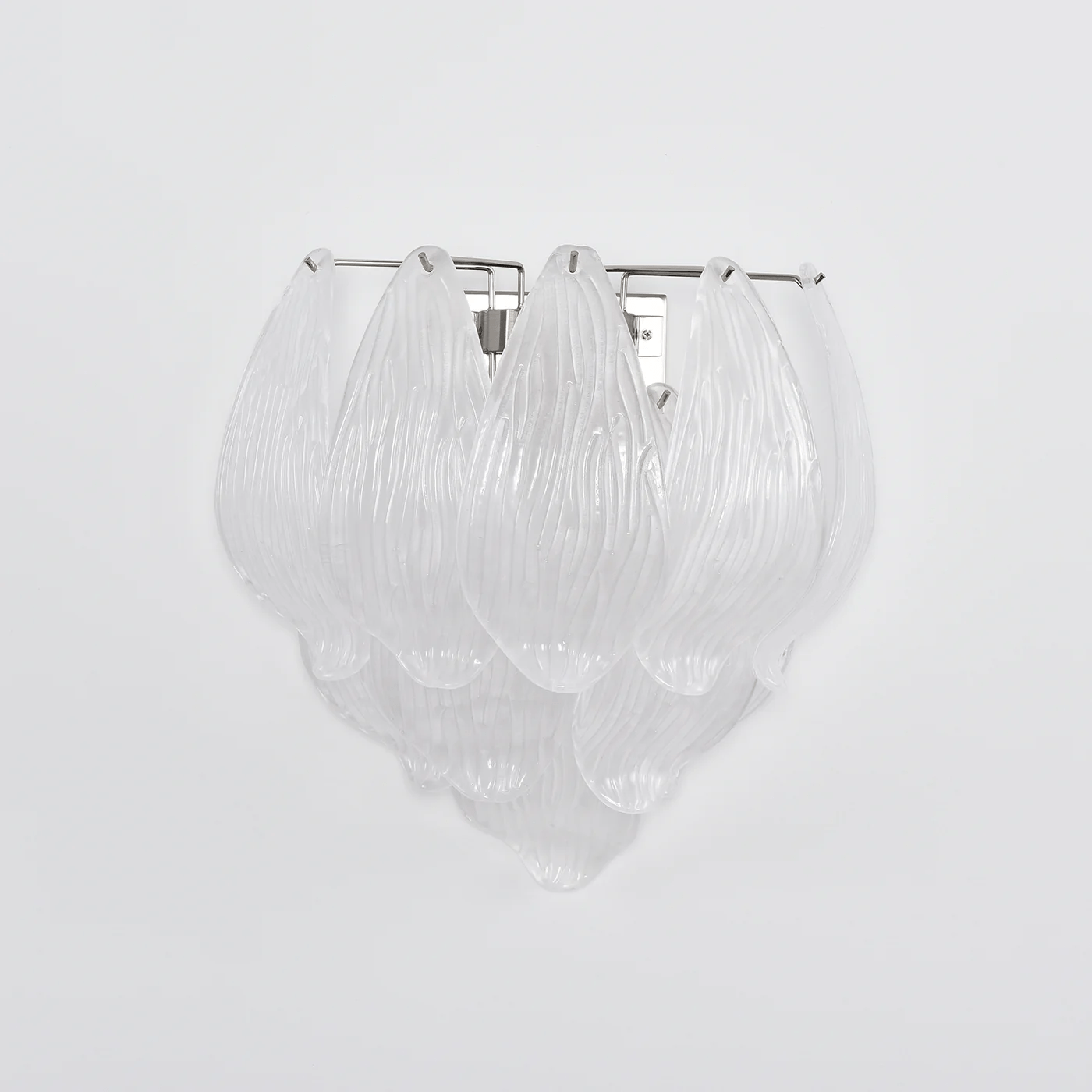 Aurora Wall Lamp Murano Glass Petal Frosted Cascading