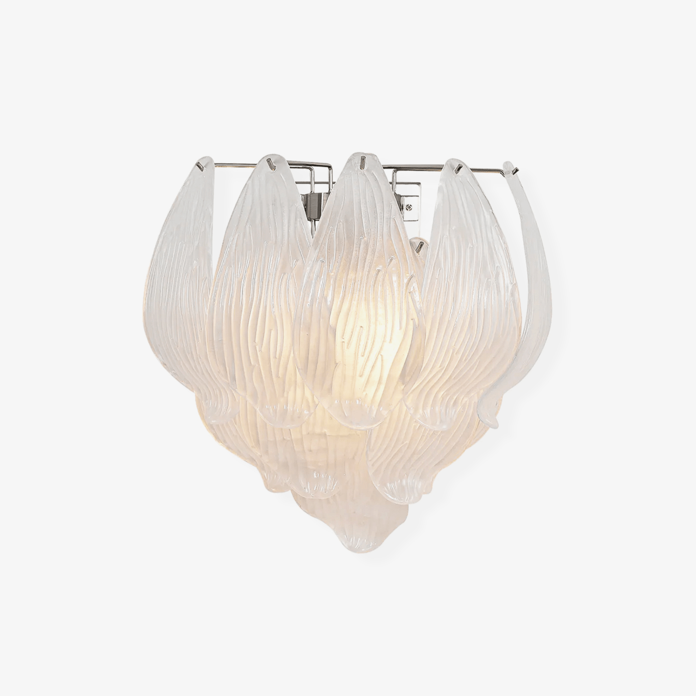 Aurora Wall Lamp Murano Glass Petal Frosted Cascading