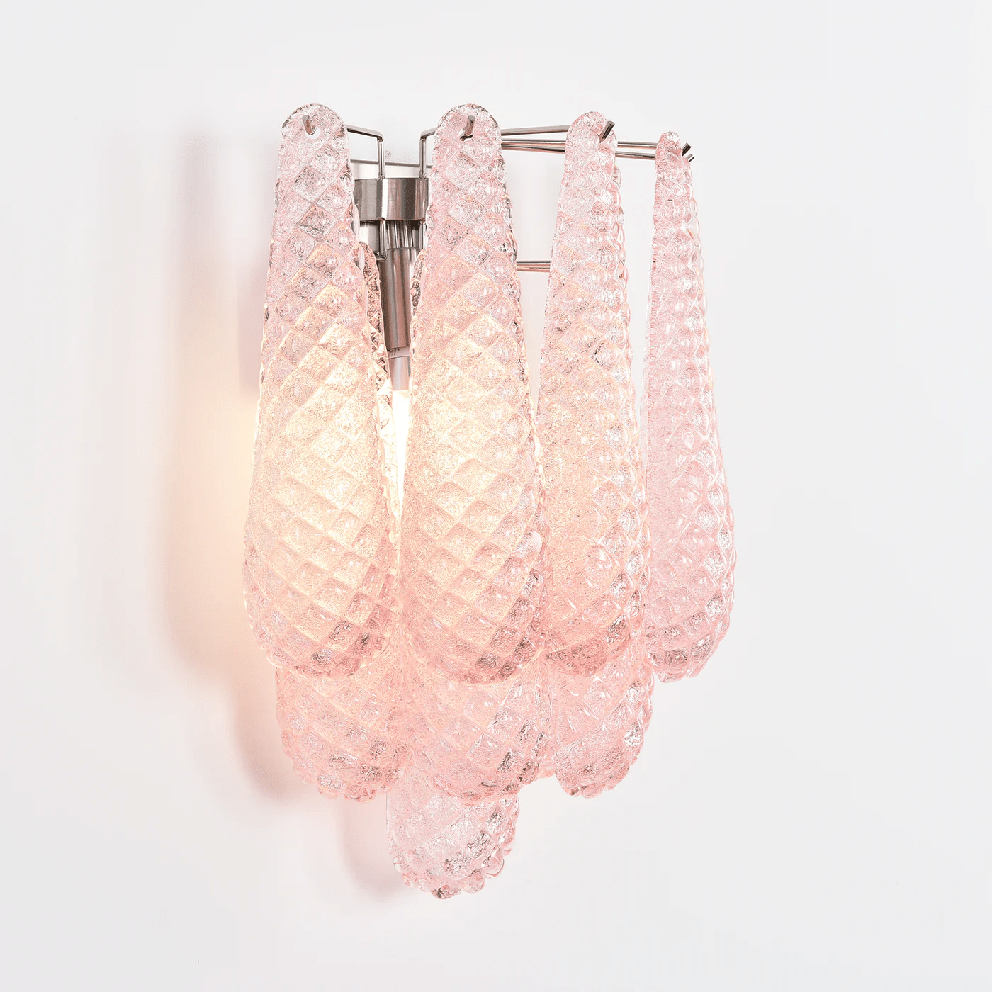 Aurora Wall Lamp Pink Teardrop Glass Floral Artistic - Neutralighting