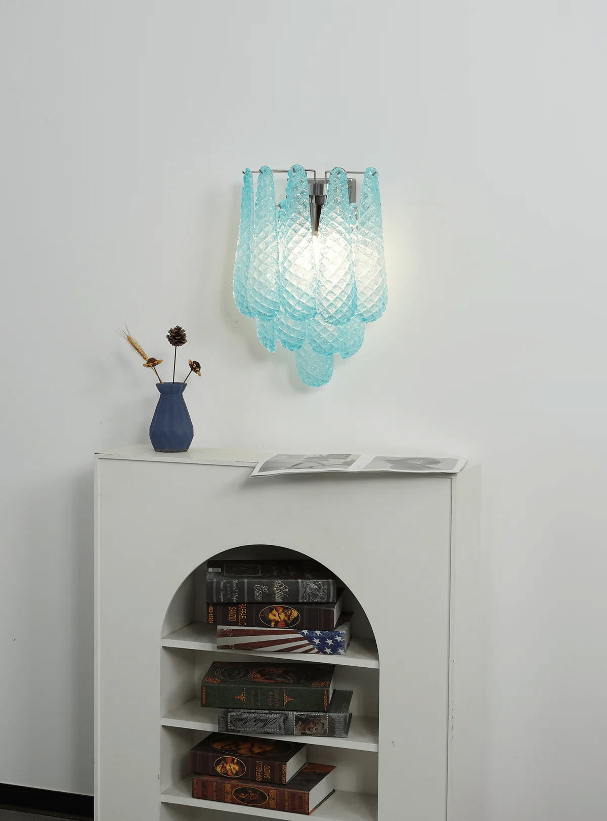 Aurora Wall Lamp Pink Teardrop Glass Floral Artistic - Neutralighting