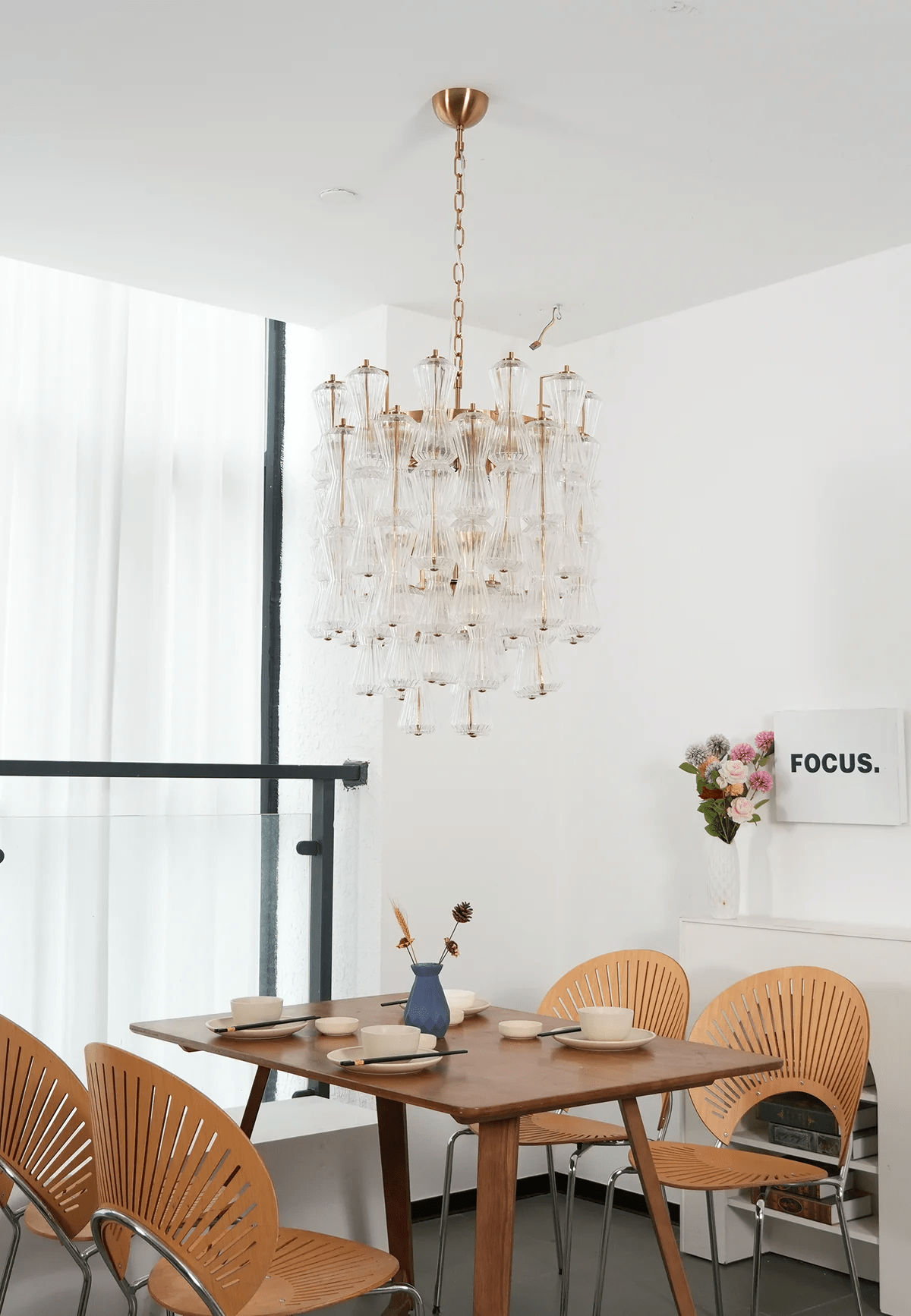 Aurora Chandelier Murano Glass Floral Cascade