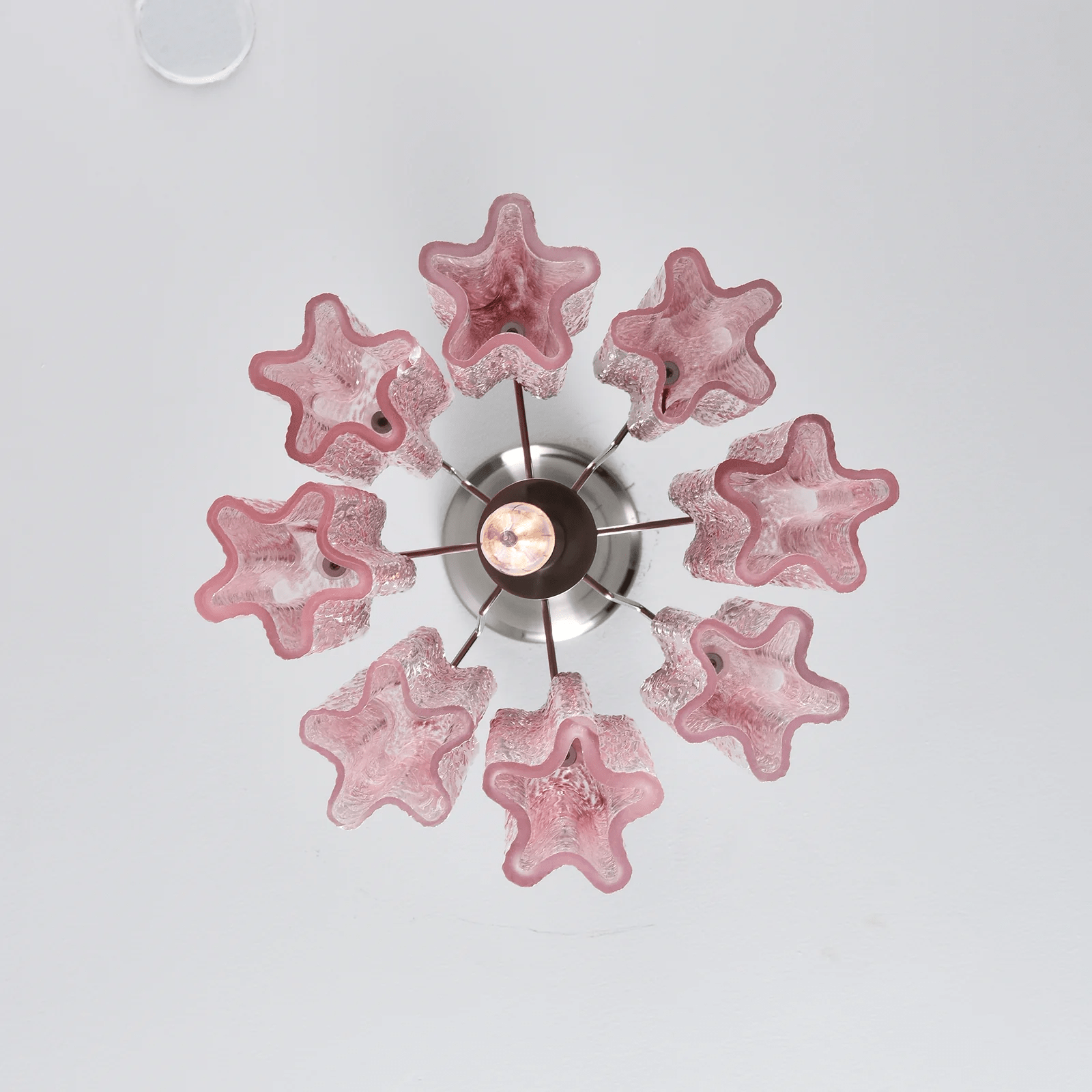 Aurora Chandelier Pink Gradient Murano Glass