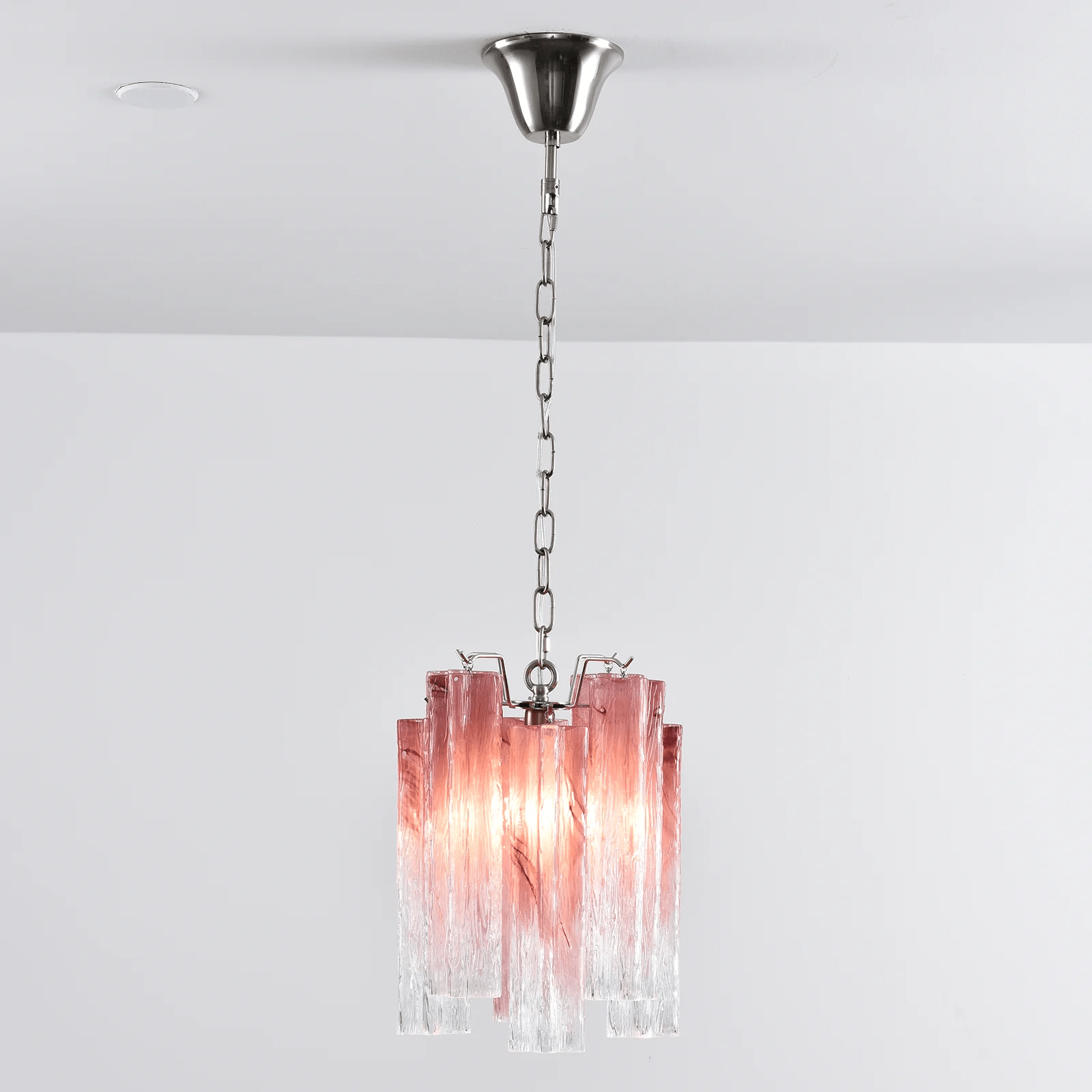 Aurora Chandelier Pink Gradient Murano Glass