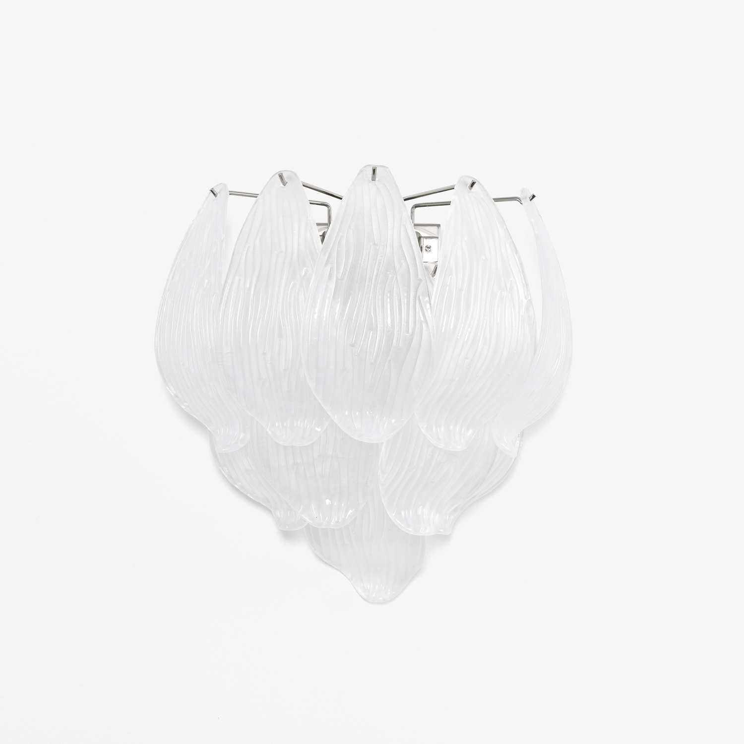 Aurora Wall Lamp Murano Glass Petal Frosted Cascading
