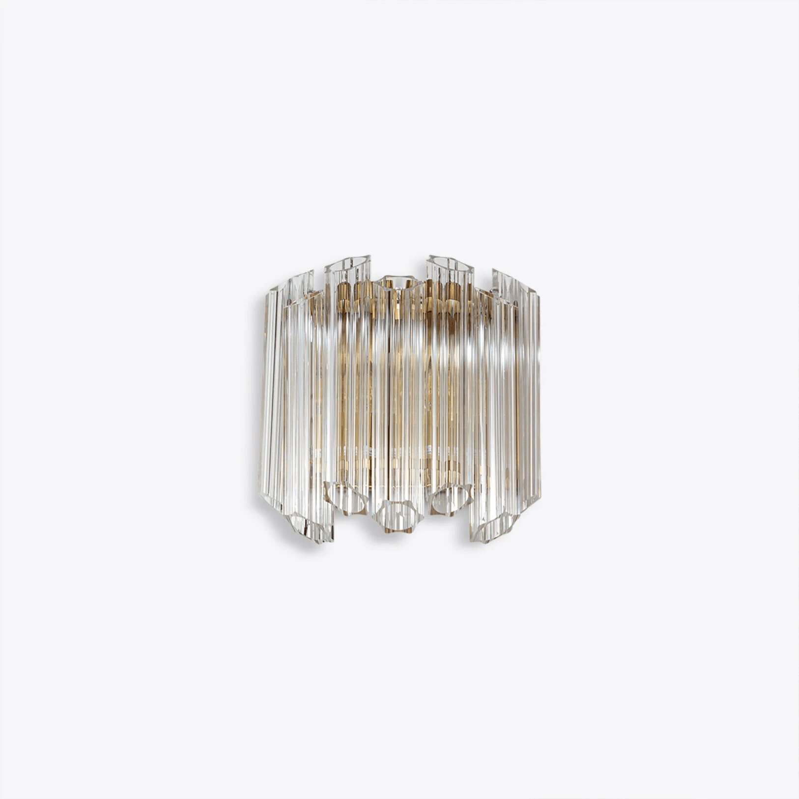 Aurora Wall Lamp Clear Murano Glass Tube Cascade