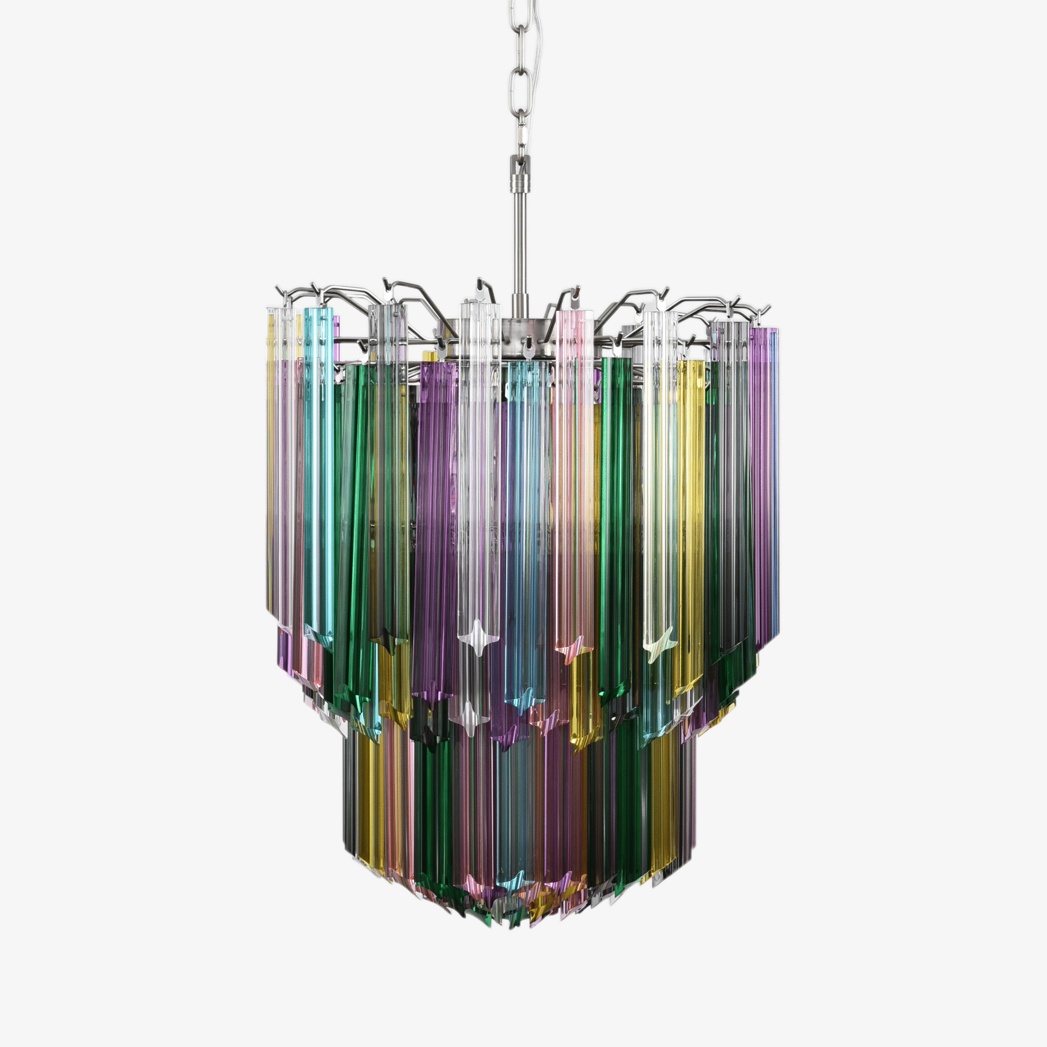 Aurora Chandelier Murano Glass Colorful Prism