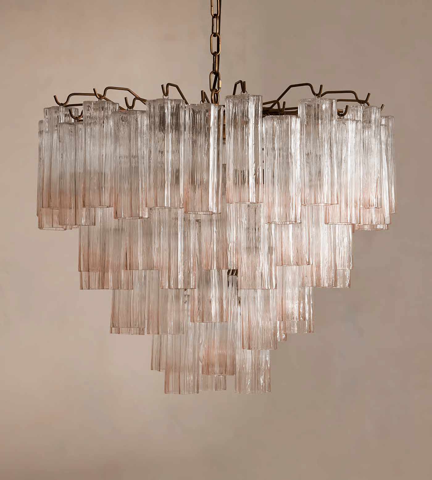 Aurora Chandelier Murano Glass Tiered Green