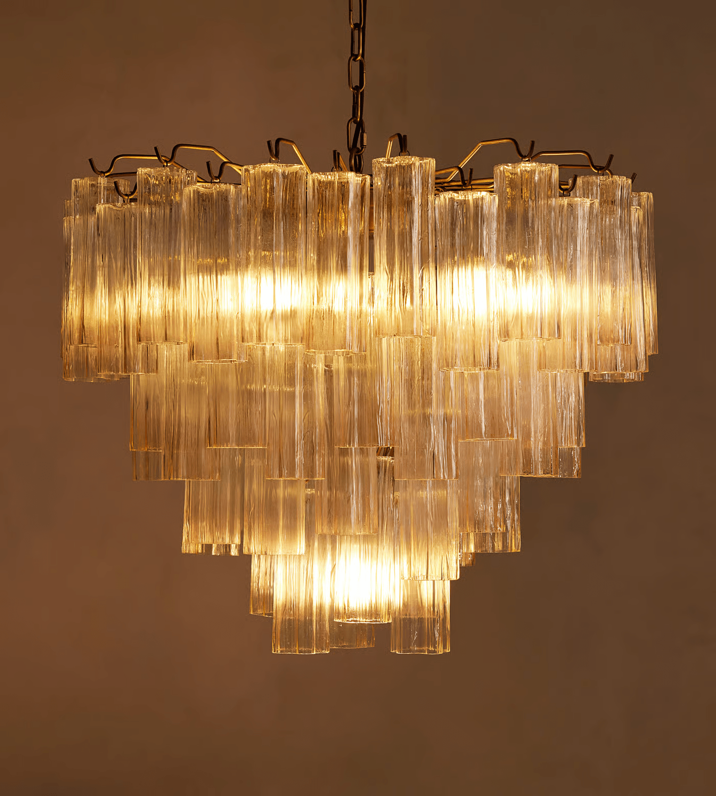 Aurora Chandelier Murano Glass Tiered Green