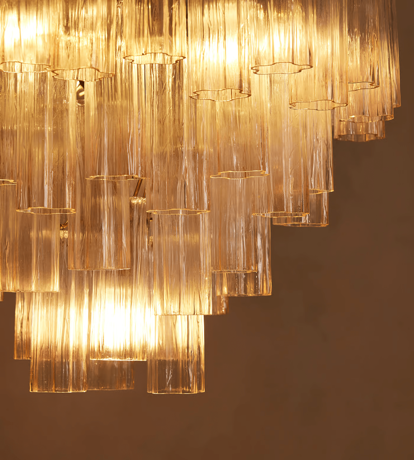 Aurora Chandelier Murano Glass Tiered Green