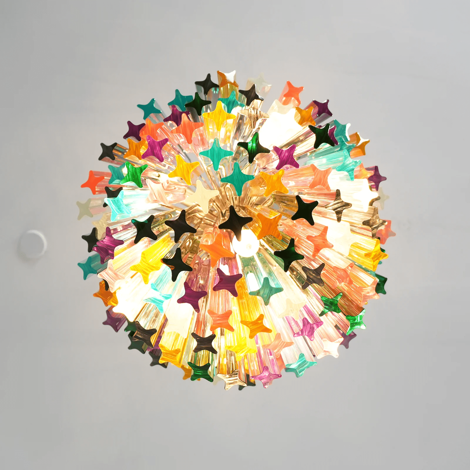 Aurora Chandelier Murano Glass Colorful Prism
