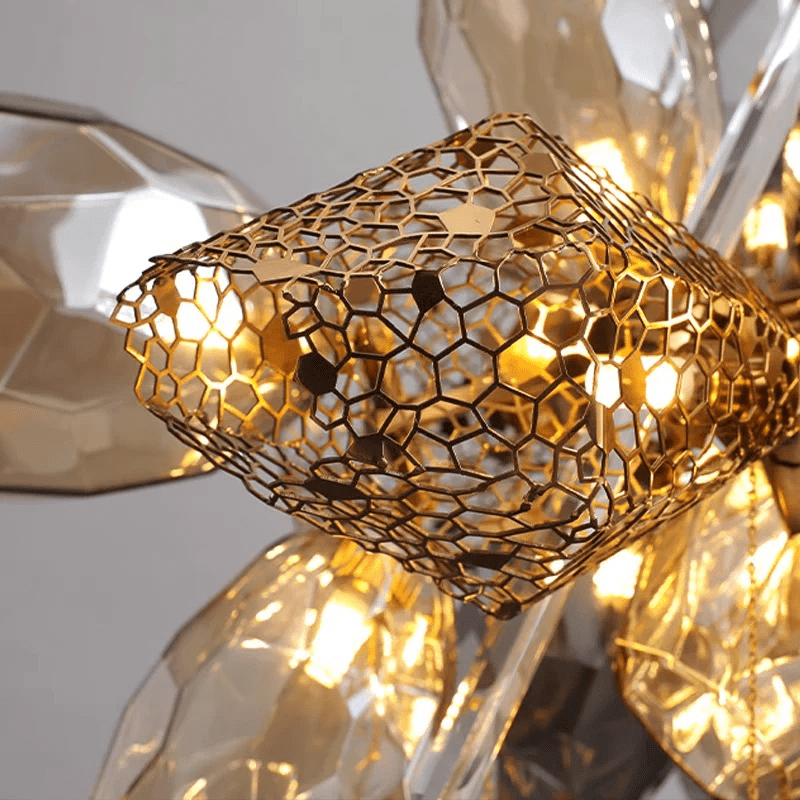 Aurora Chandelier Modern Glass Crystal Smoked Cluster - Neutralighting