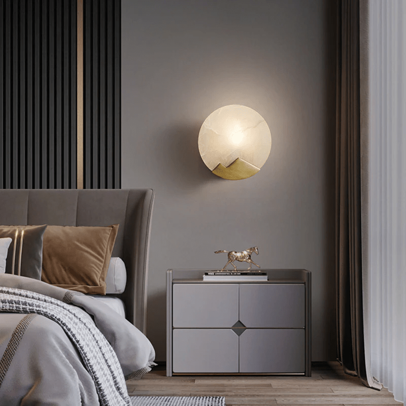 Nova Mountain Shaped Alabaster Wall Light - Neutralighting