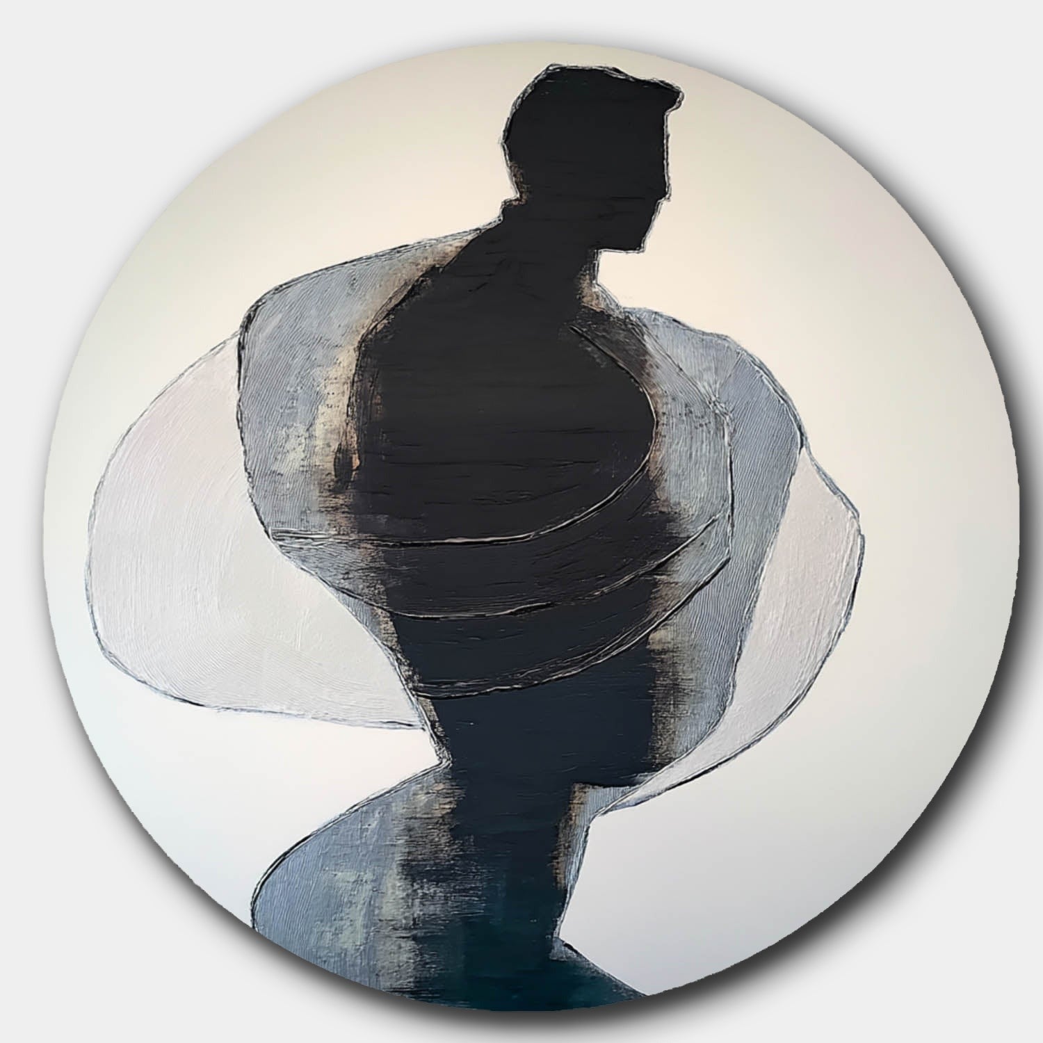Wall Art Textured Male Figure Silhouette
