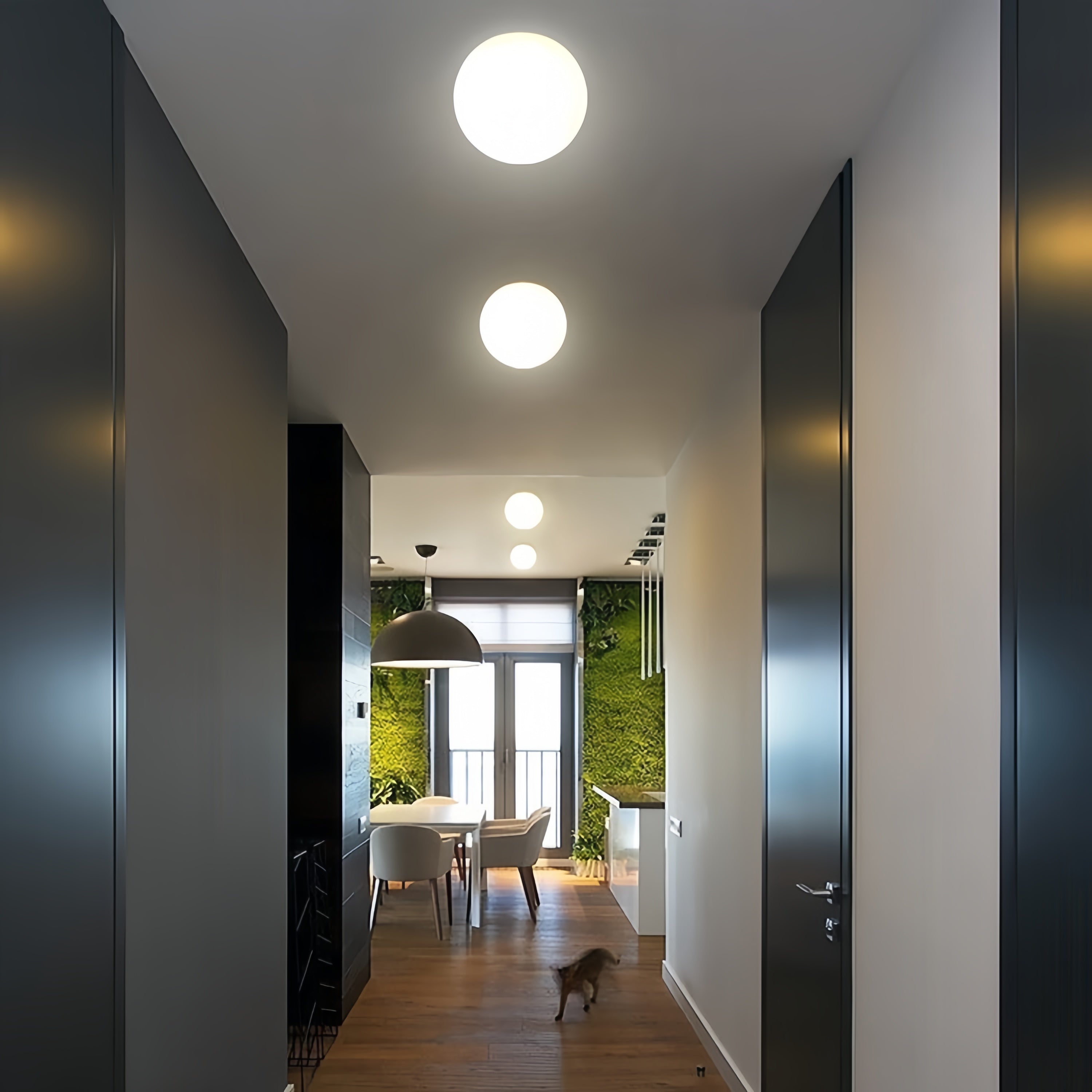 Valentina Modern Bubble Sphere Flush Mount Ceiling Light Glass Bedroom - Neutralighting