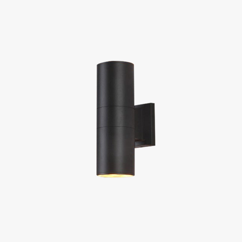 Kren Minimalist Metal Double-headed Outdoor Wall Lamp, Black - Neutralighting