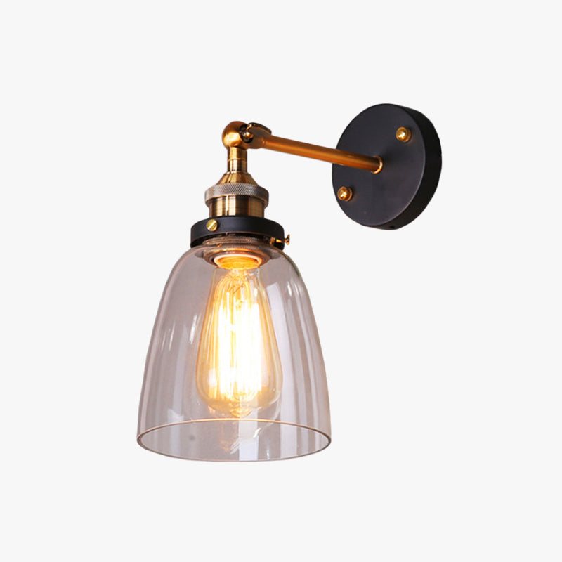 Arisha Retro Vintage Wall Mounted Lamp, Metal & Glass - Neutralighting