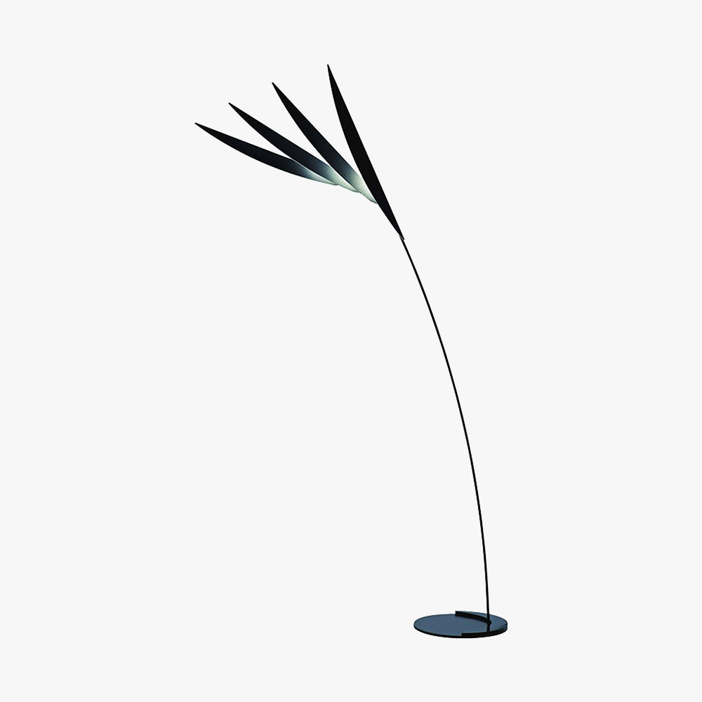 Salgado Leaf Metal/Acrylic Long Arm Floor Lamp, Living Room - Neutralighting