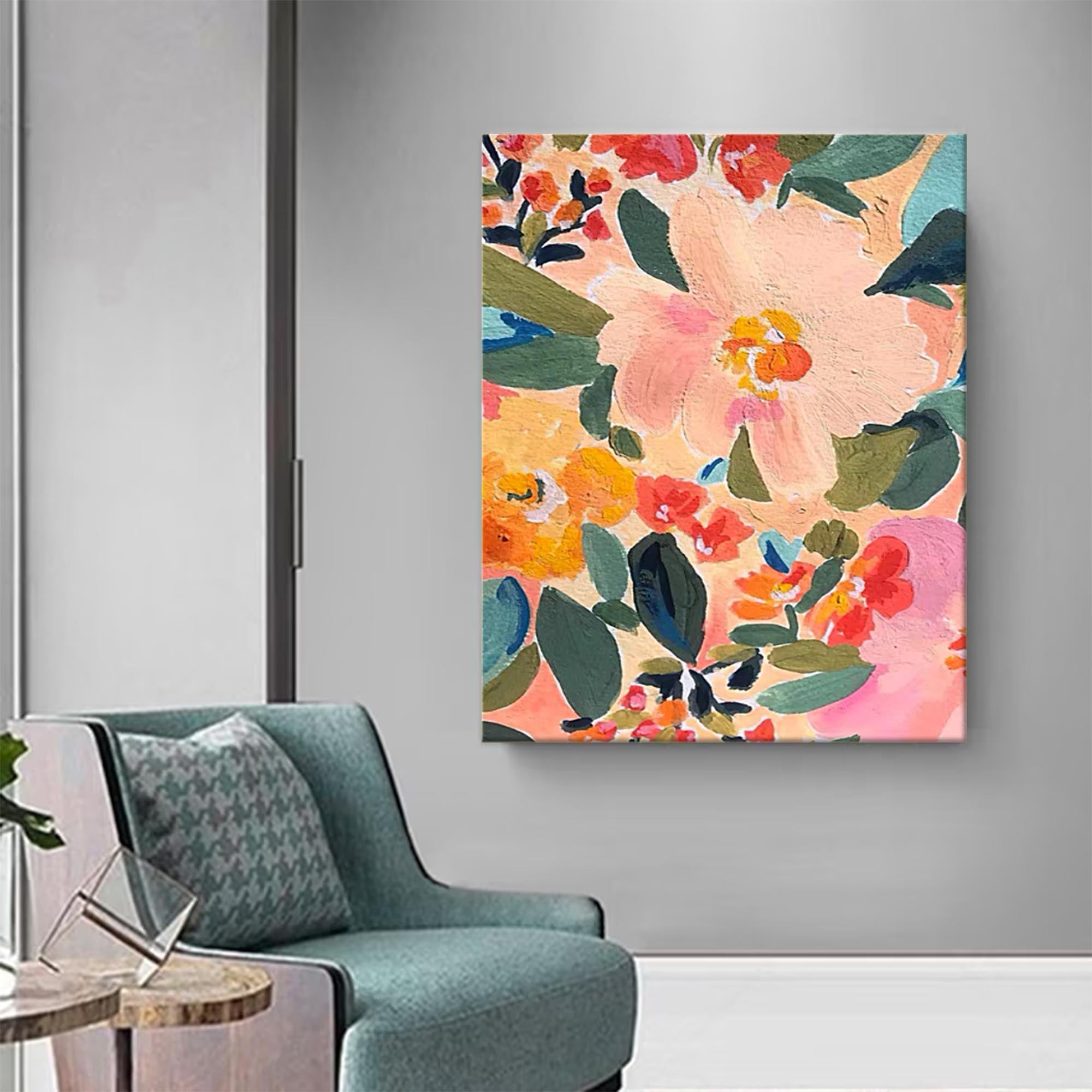 Wall Art Warm Tone Floral Blossom