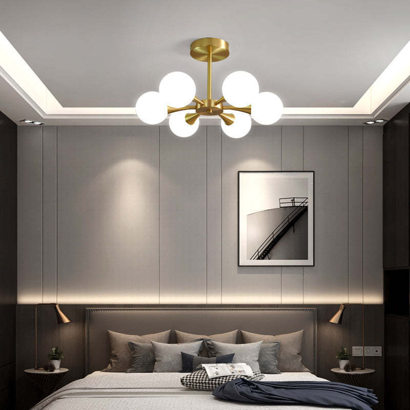 Valentina Contemporary Flush Mount Ceiling Light, Glass Bubble - Neutralighting